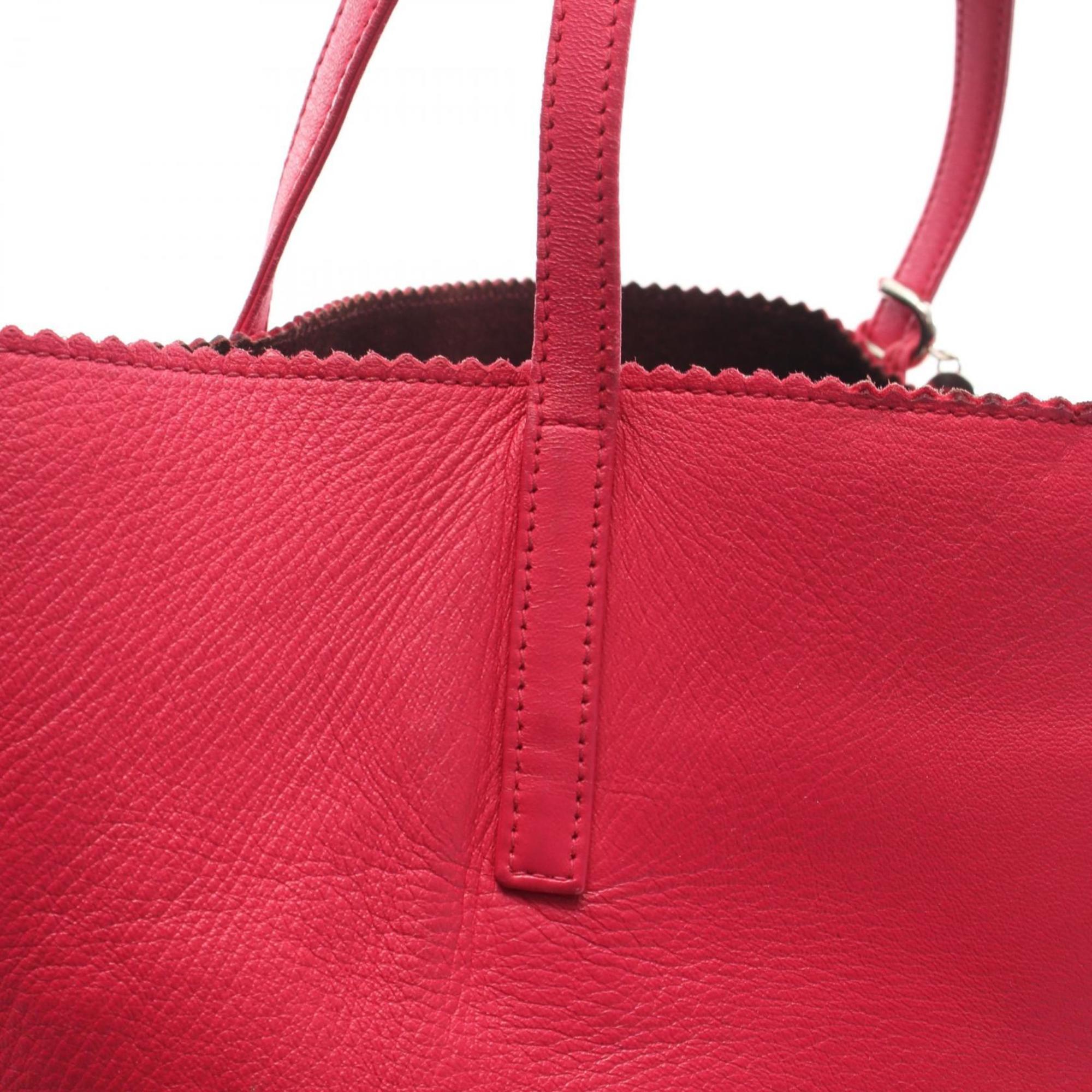 Loewe Pink Leather Handbag Tote Bag (Pre-Owned)