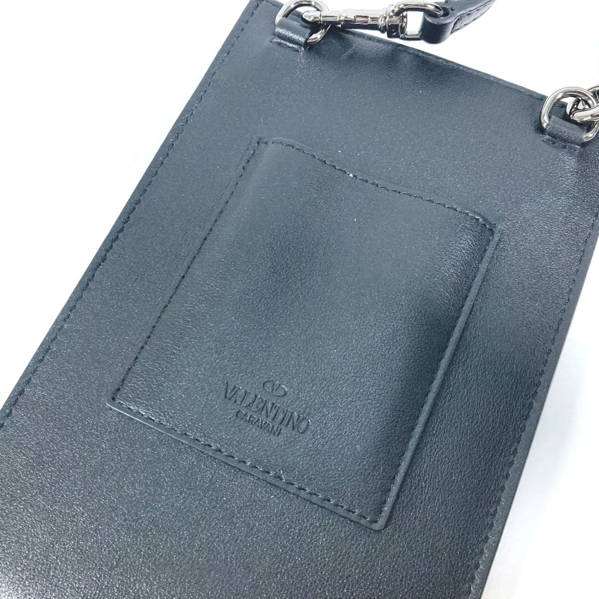 Valentino Black Leather Shoulder Bag (Pre-Owned)