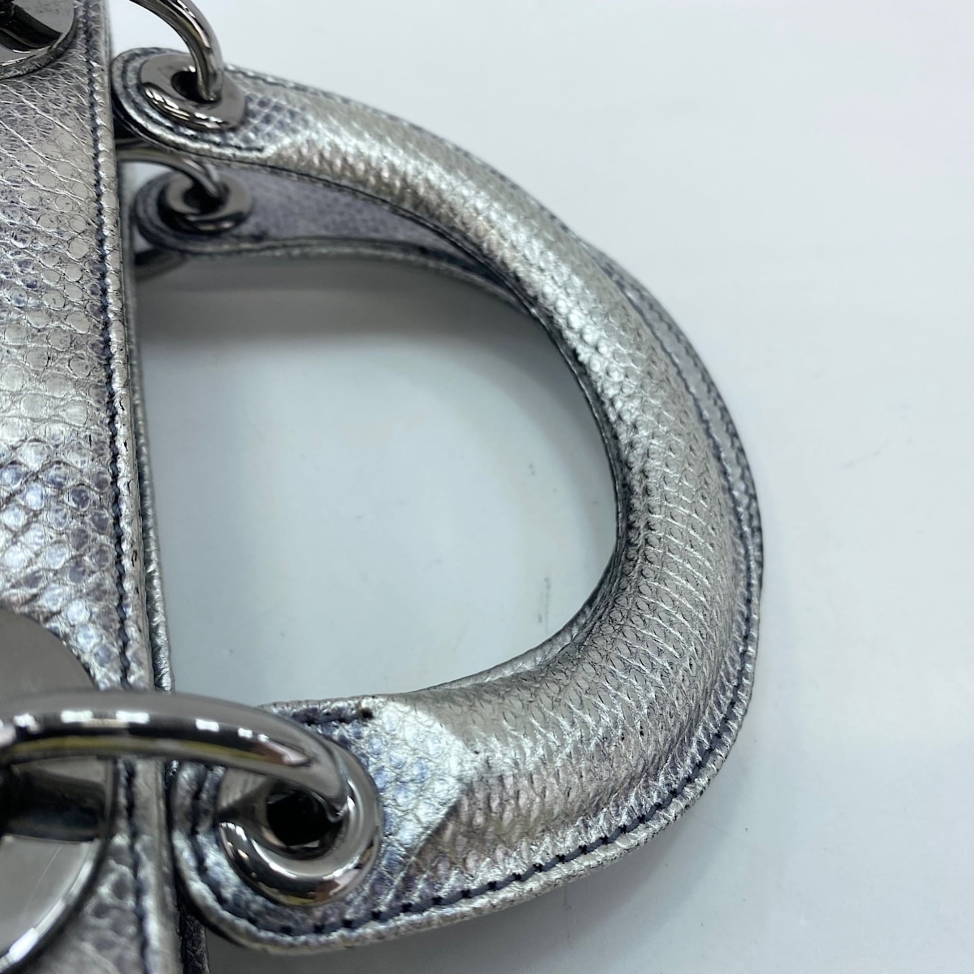 Christian Dior Silver Handbag Shoulder Bag (Pre-Owned)