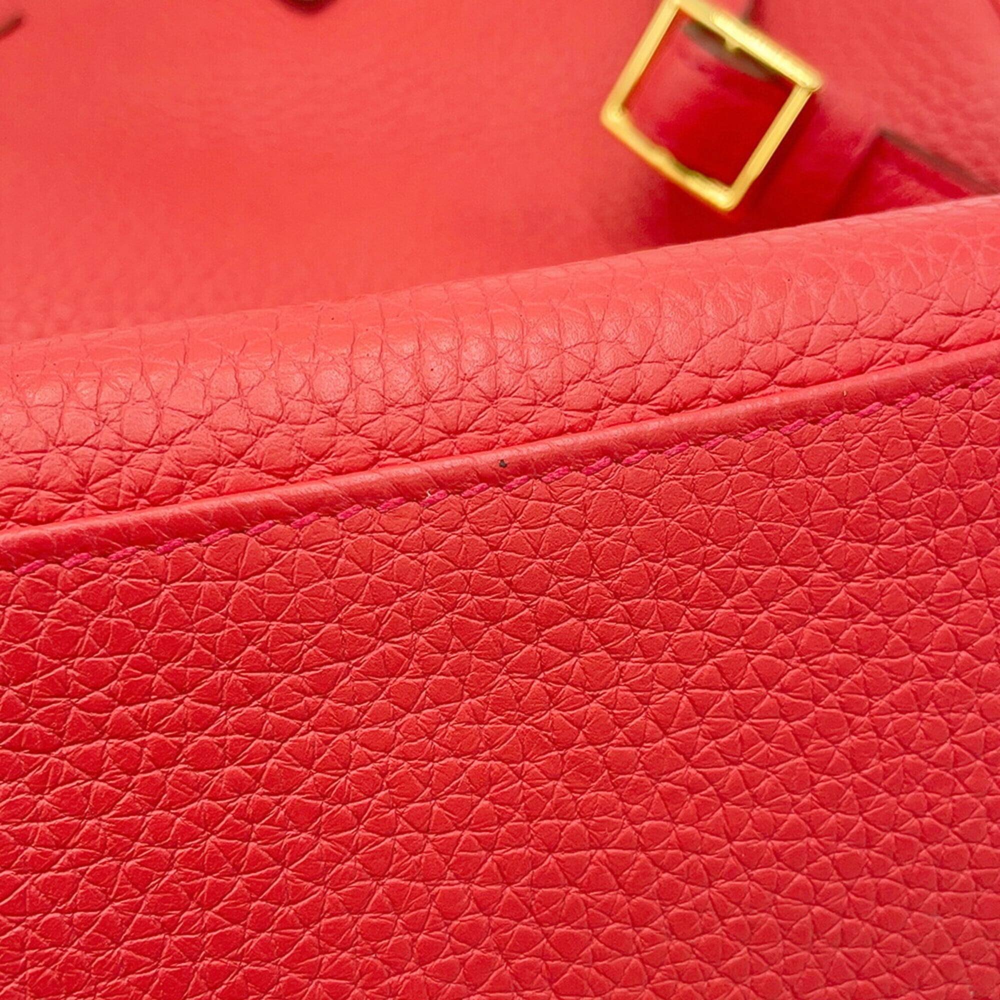 Hermes Red Color Togo Leather Backpack (Pre-Owned)