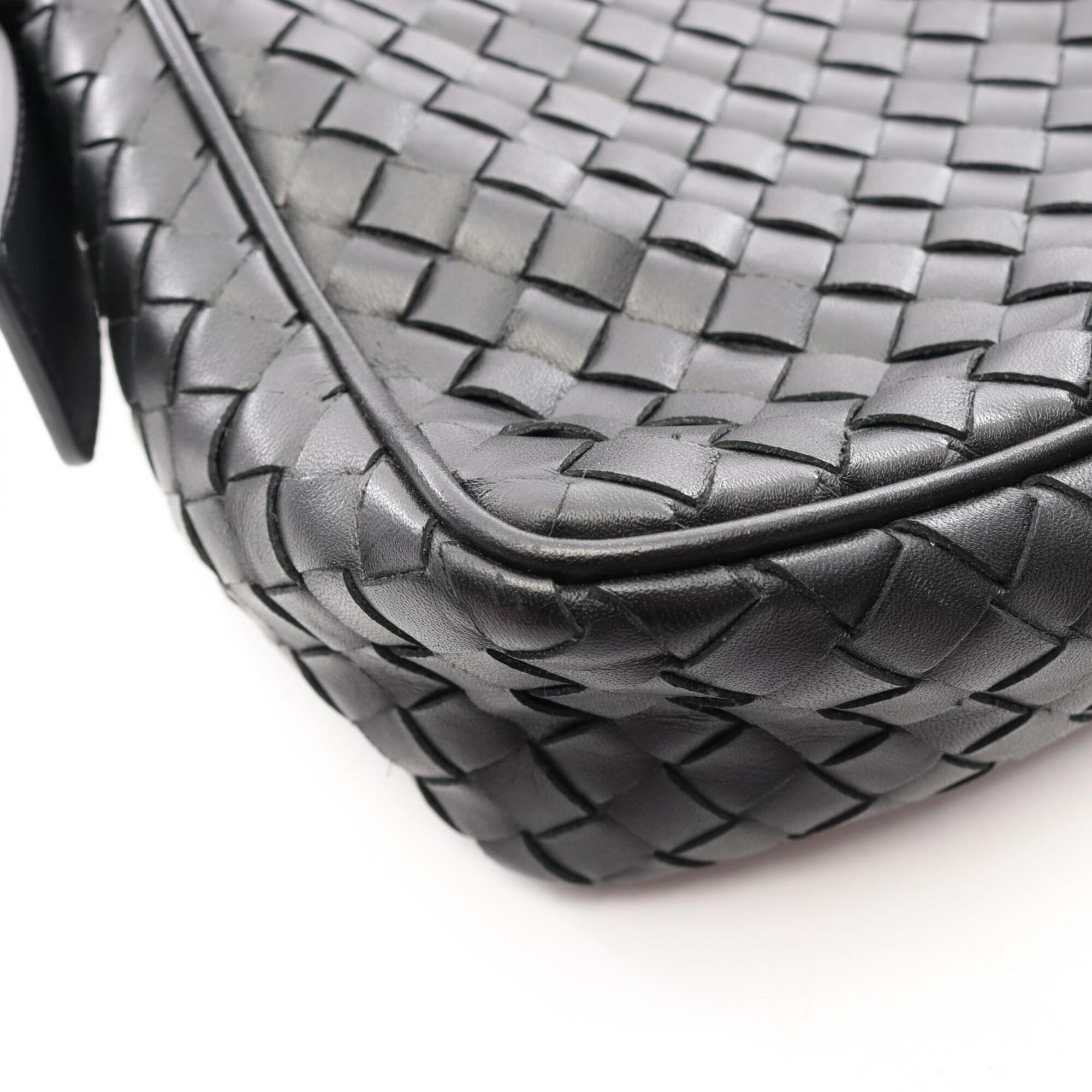 Bottega Veneta Black Intrecciato Handbag Shoulder Bag (Pre-Owned)