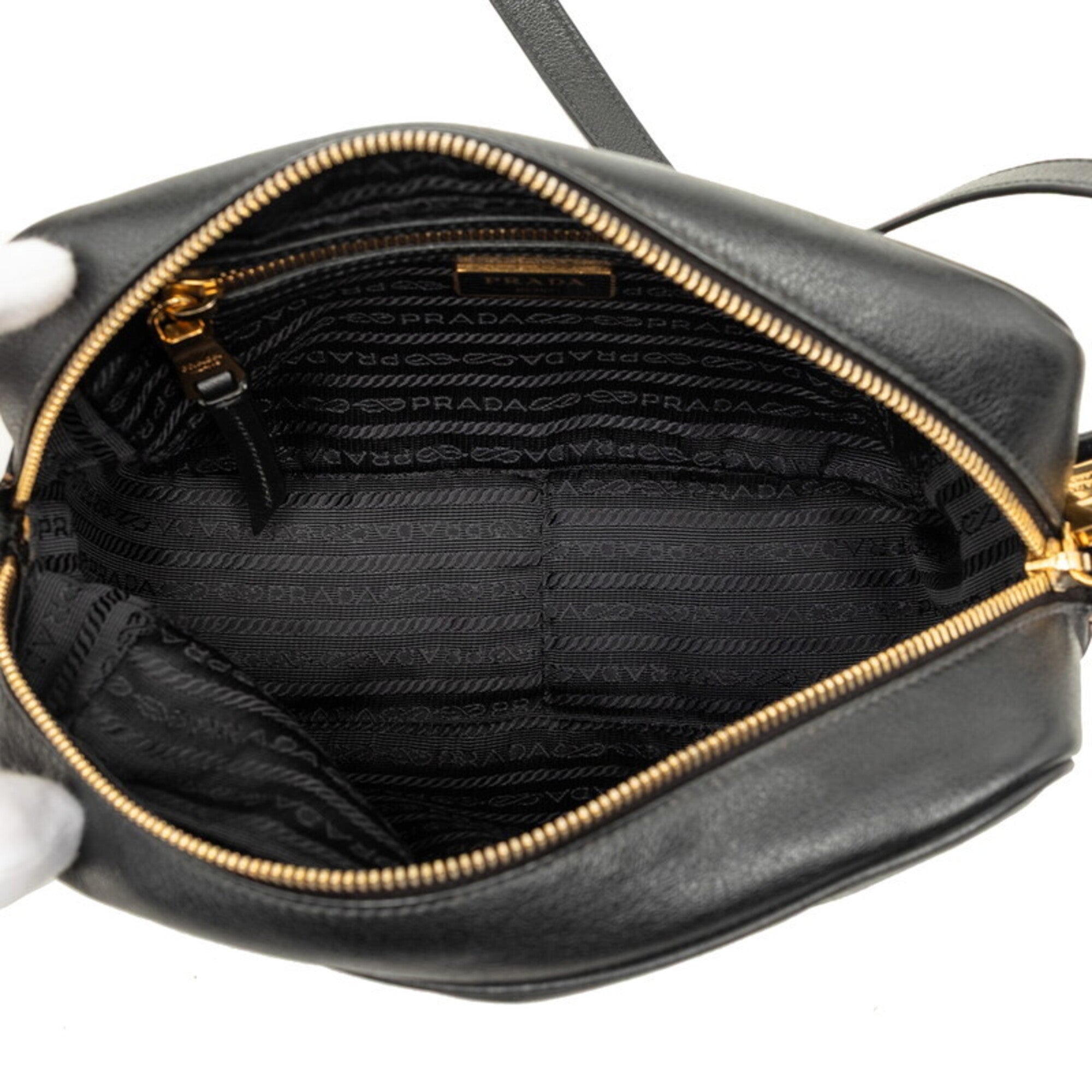 Prada Black Leather Shoulder Bag (Pre-Owned)