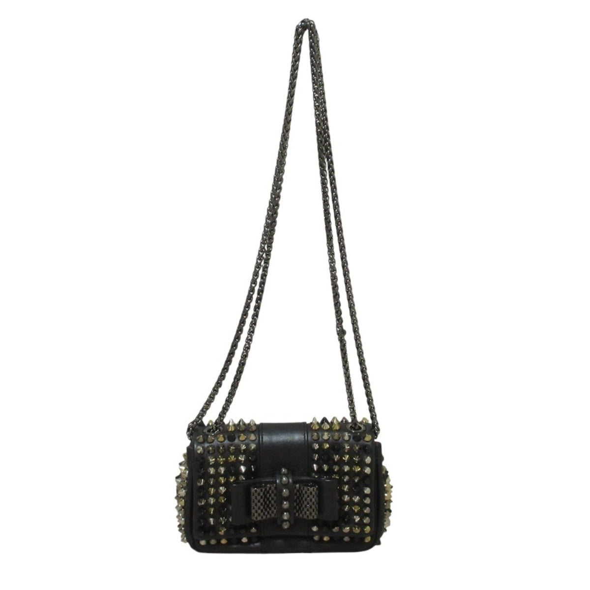 Christian Louboutin Black Leather Shoulder Bag (Pre-Owned)