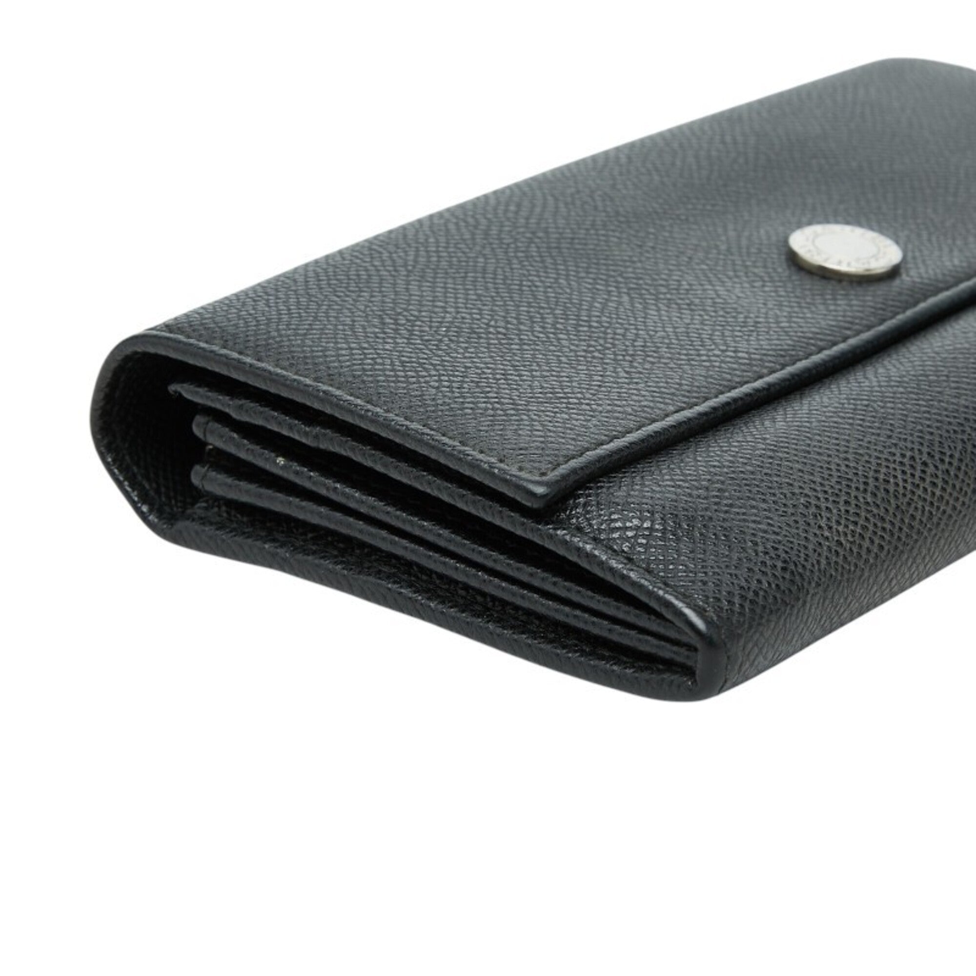 Bvlgari Black Leather Long Wallet (Bi-Fold) (Pre-Owned)