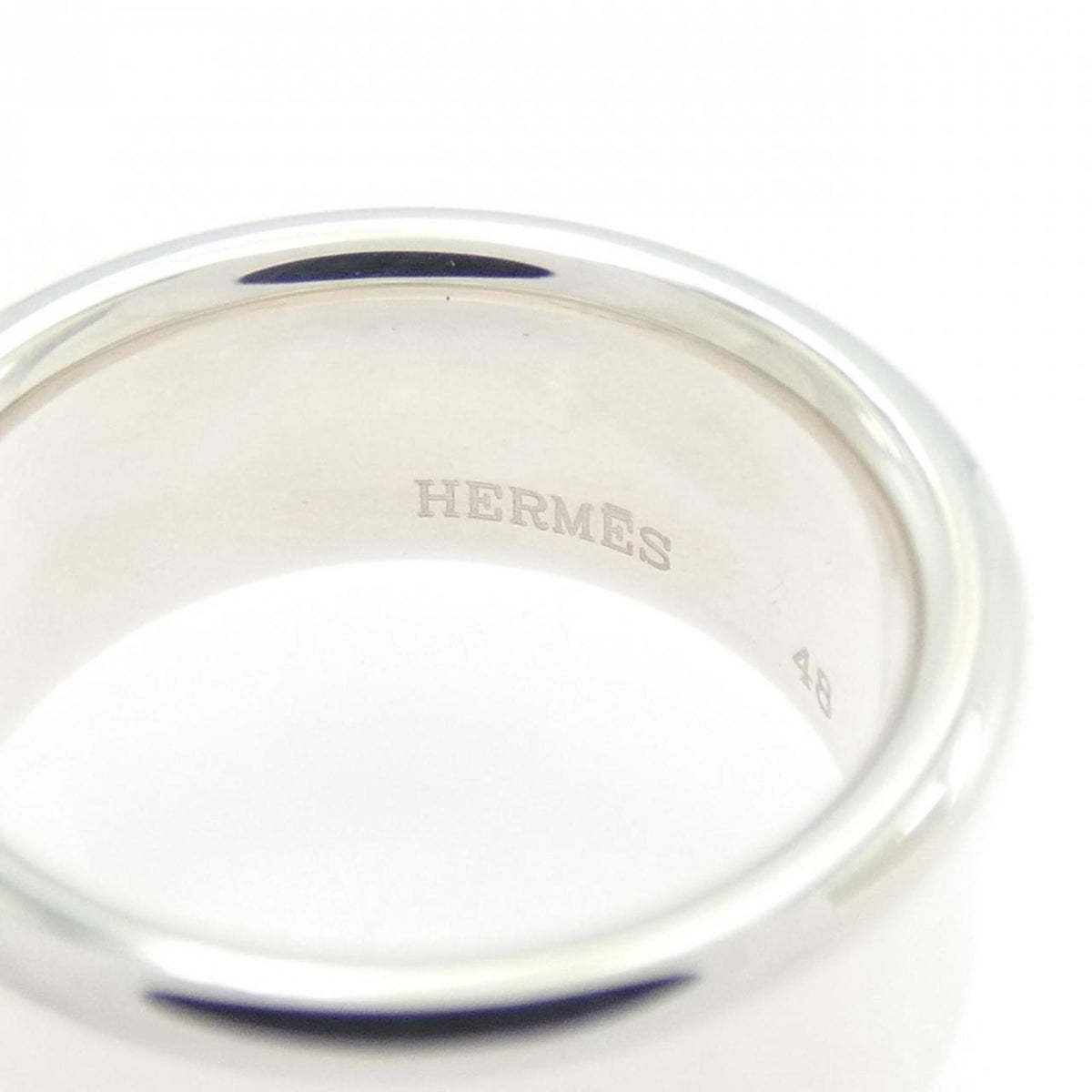 Hermes Silver 925 Band Ring (Pre-Owned)