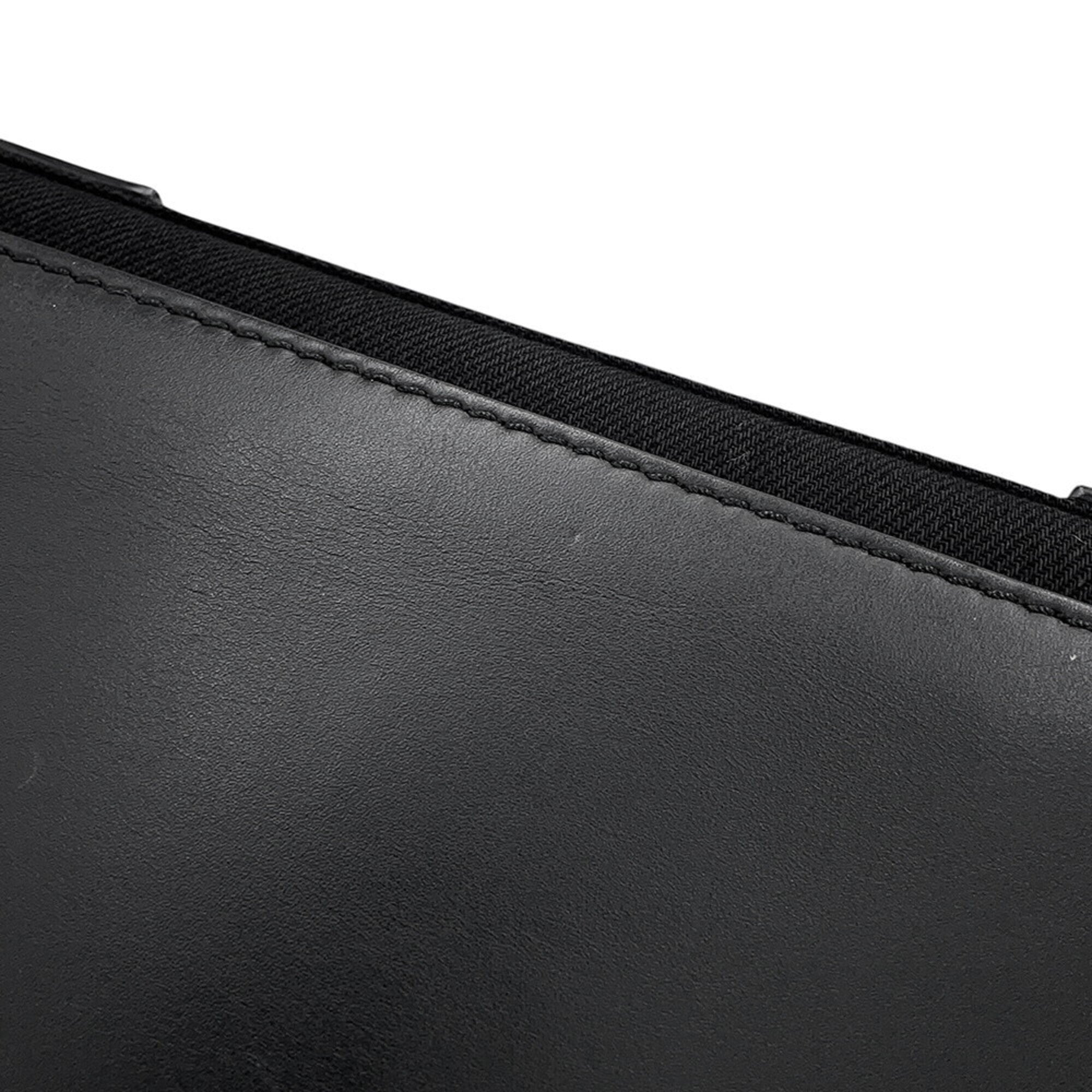 Balenciaga Black Canvas Leather Handbag Tote Bag (Pre-Owned)