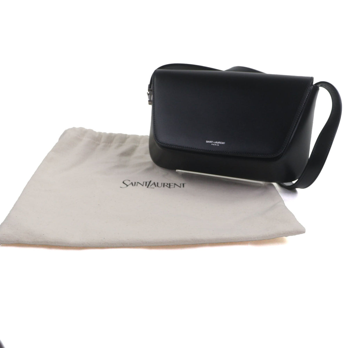 Saint Laurent Black Leather Shoulder Bag (Pre-Owned)