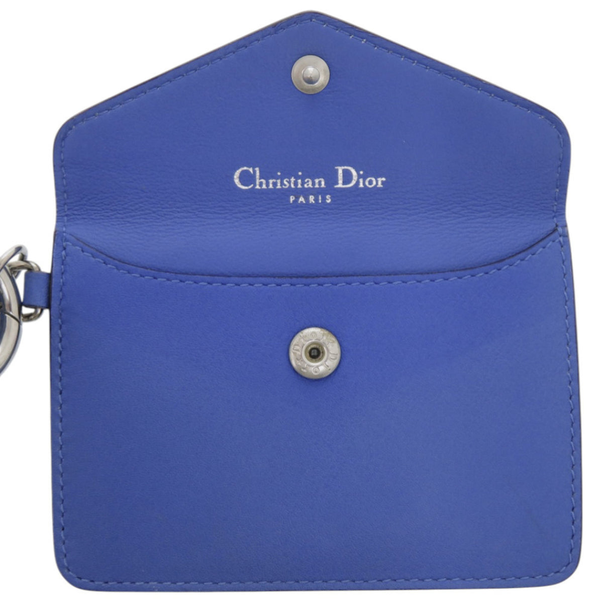 Christian Dior Black Blue Leather Pochette Pouch (Pre-Owned)