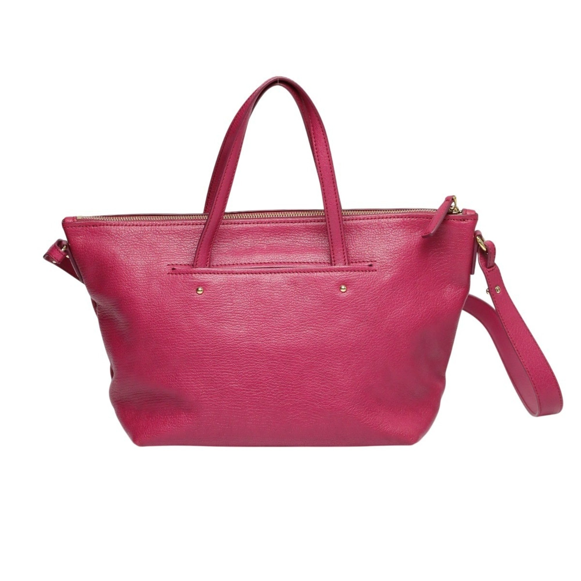 Salvatore Ferragamo Pink Leather Handbag Shoulder Bag (Pre-Owned)