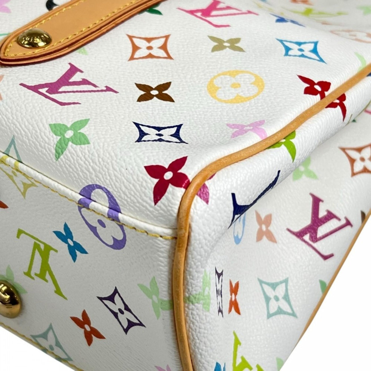 Louis Vuitton White Monogram Multicolore Handbag (Pre-Owned)
