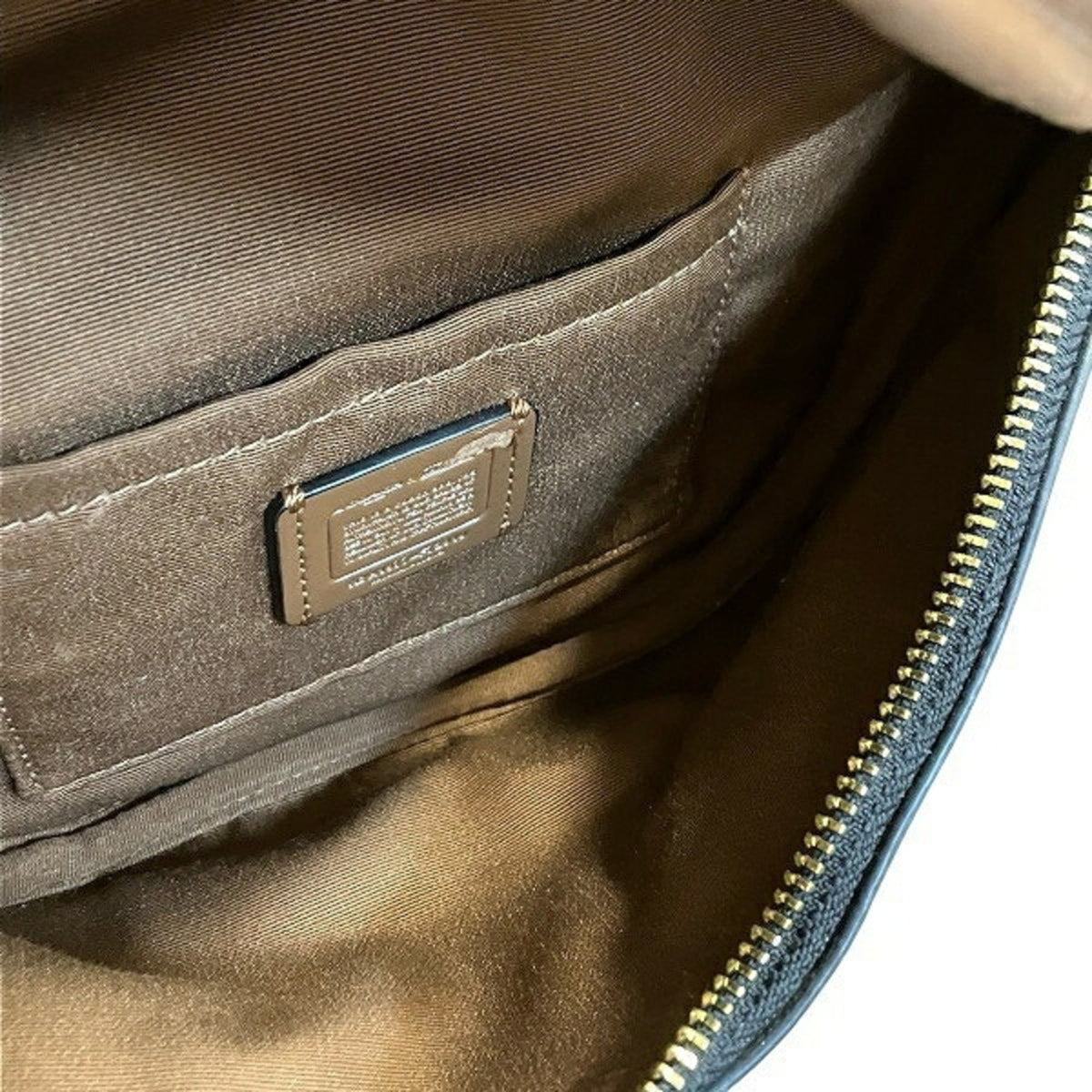 Coach Black Brown Signature Line Pvc Fanny Pack (Pre-Owned)