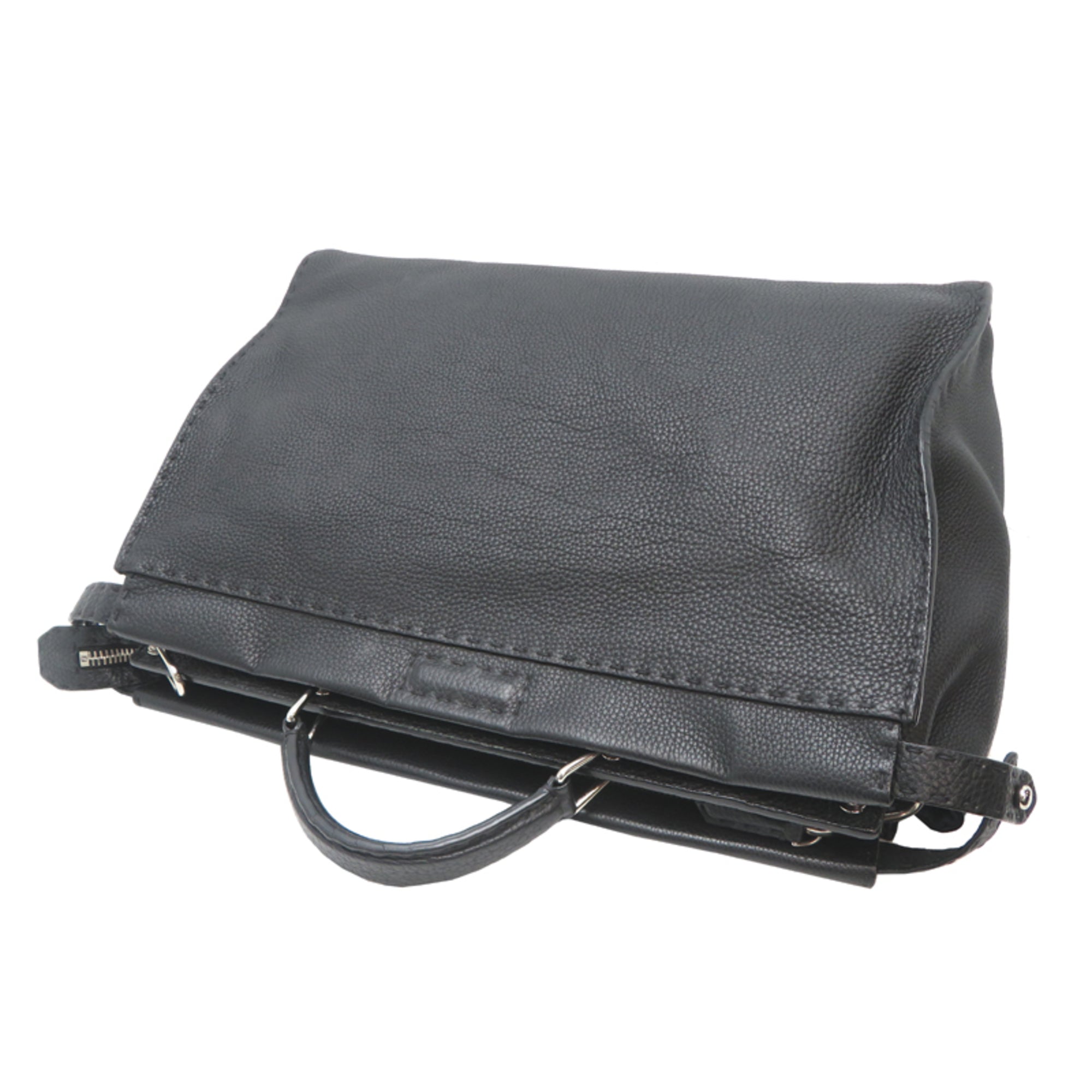 Fendi Black Leather Briefcase (Pre-Owned)