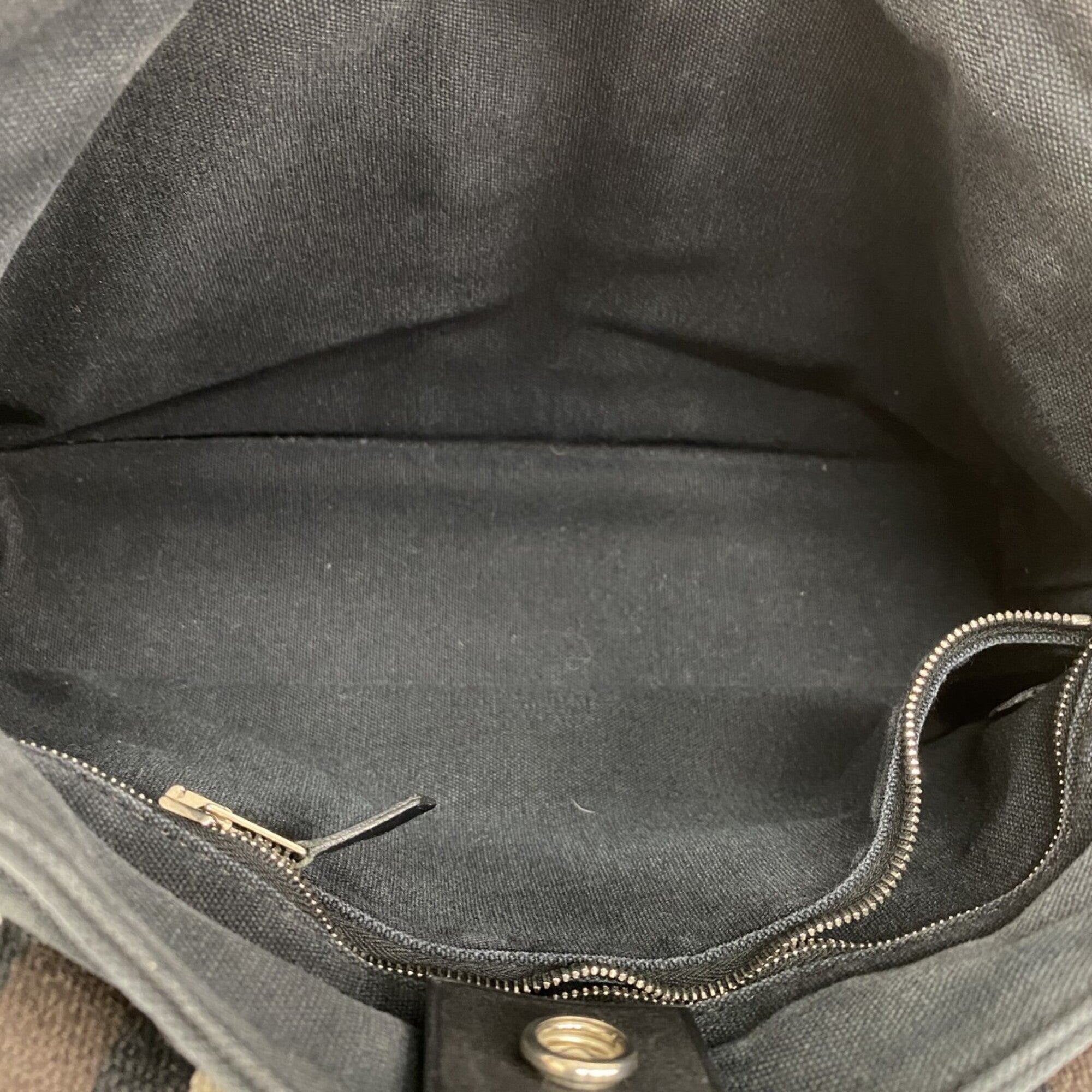 Hermes Black Canvas Handbag (Pre-Owned)