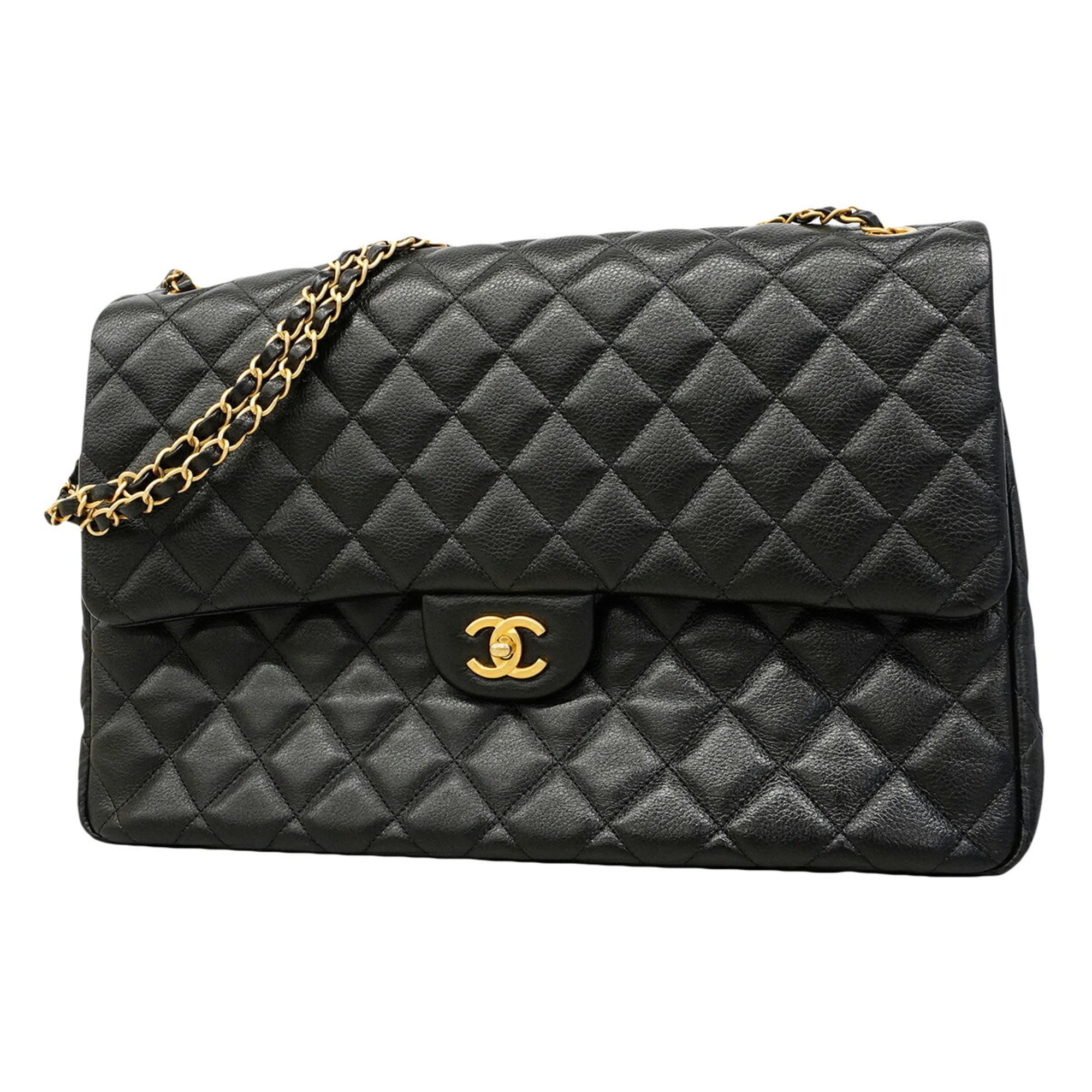 Chanel Black Leather Shoulder Bag (Pre-Owned)
