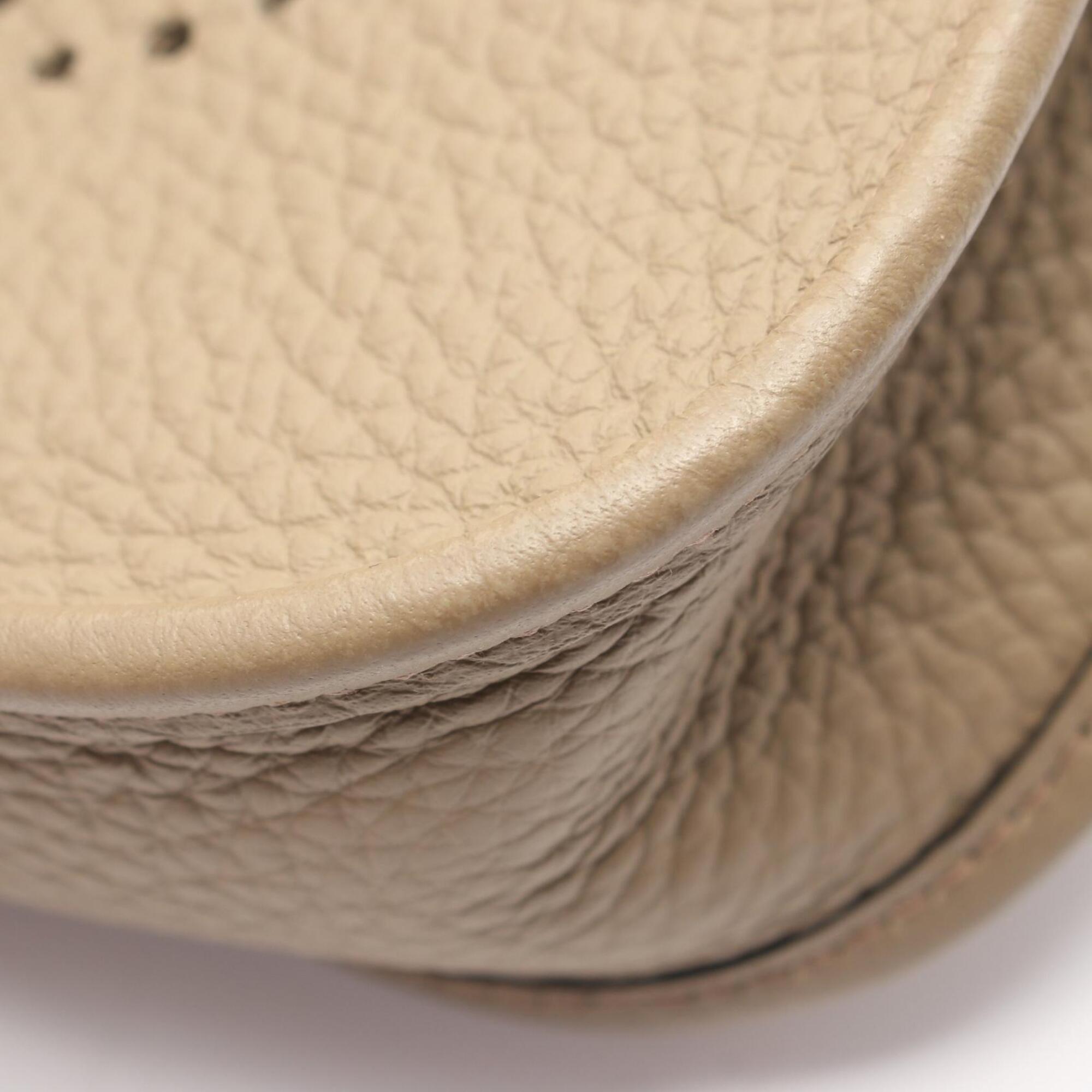 Hermes Beige Taurillon Clemence Leather Handbag Shoulder Bag (Pre-Owned)