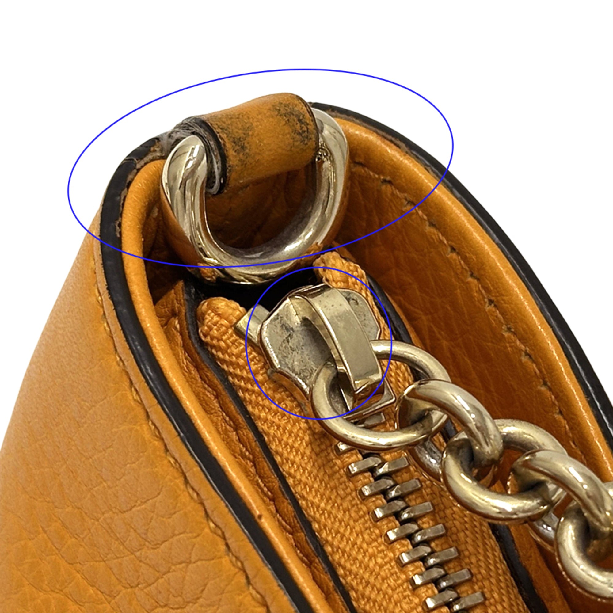Gucci Orange Leather Handbag Shoulder Bag Tote Bag (Pre-Owned)