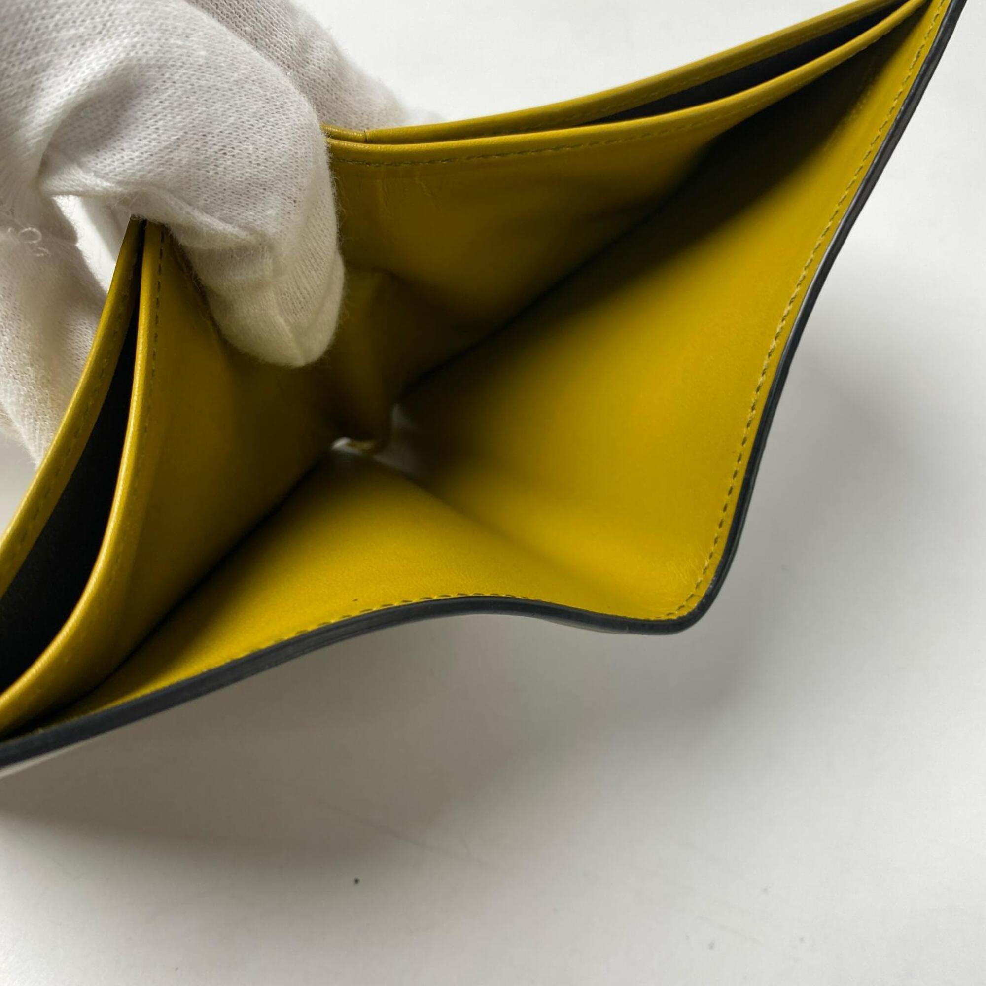 Loewe Yellow Leather Wallet (Bi-Fold) (Pre-Owned)