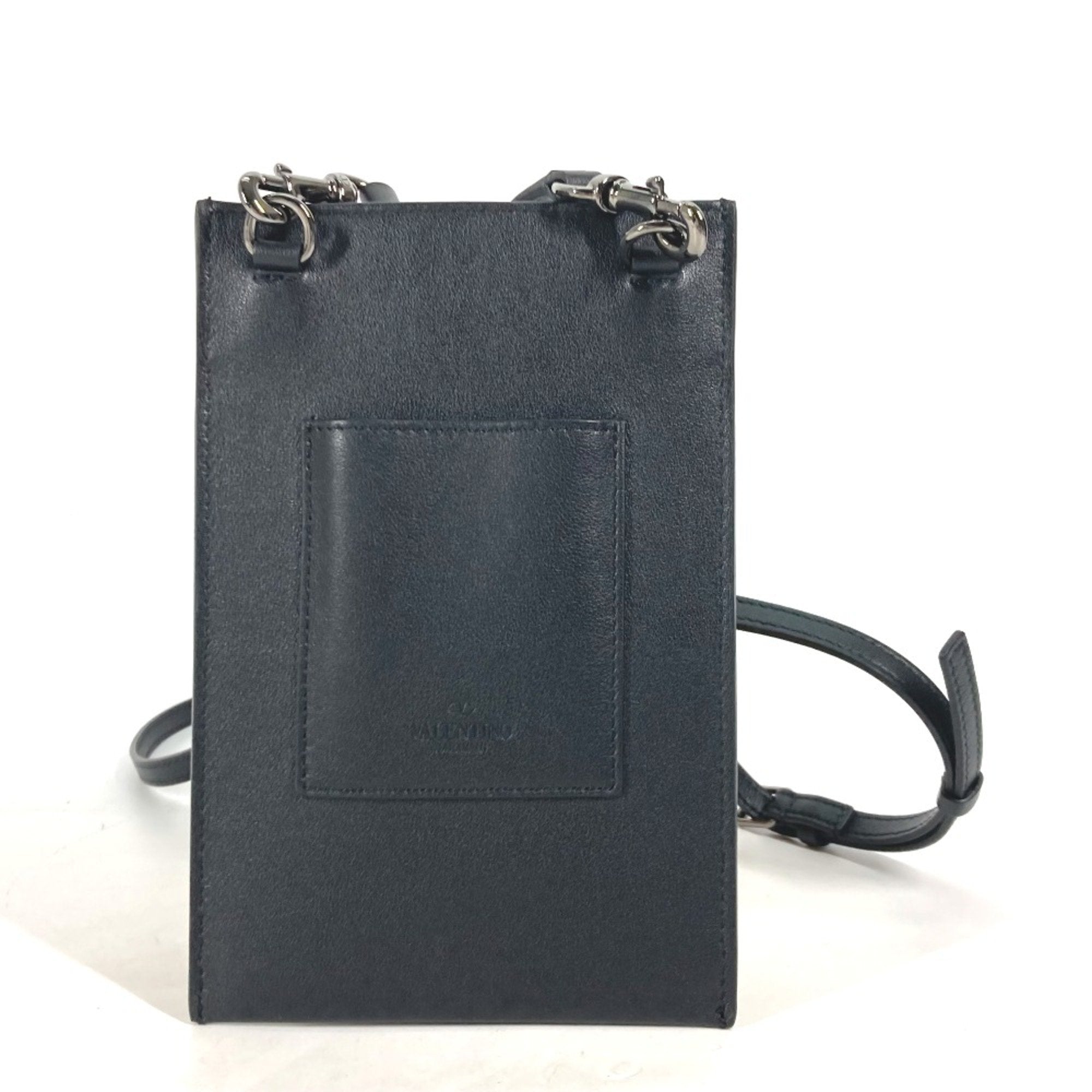 Valentino Black Leather Shoulder Bag (Pre-Owned)