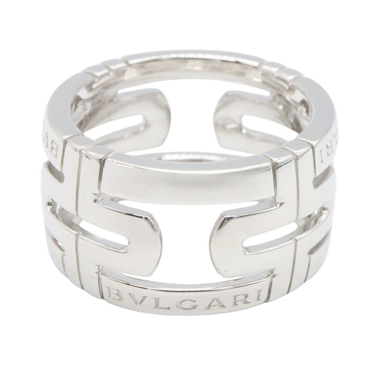Bvlgari Silver White Gold (18K) Band Ring (Pre-Owned)