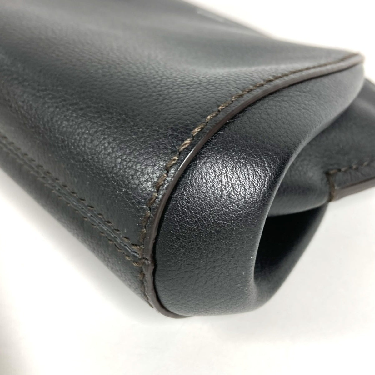 Cartier Black Leather Clutch Bag Handbag Pouch (Pre-Owned)