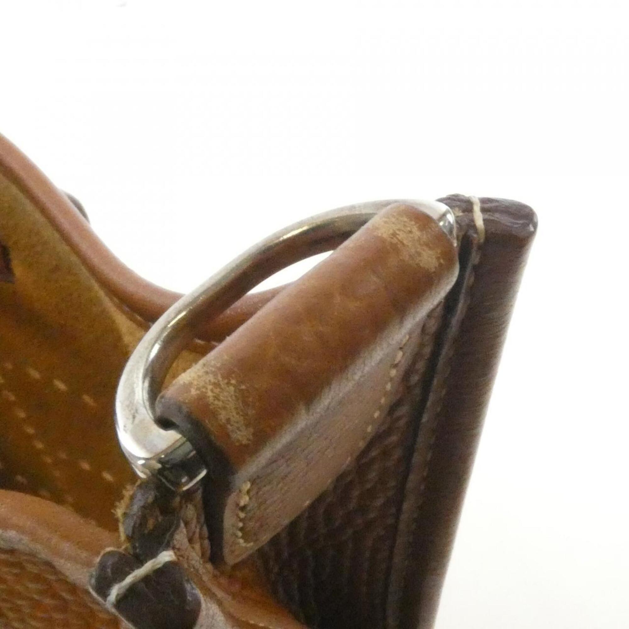 Hermes Gold Taurillon Clemence Leather Shoulder Bag (Pre-Owned)