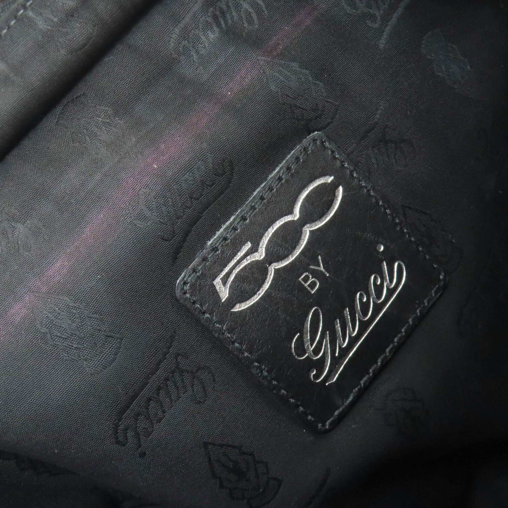 Gucci Sherry Line Black Pvc Shoulder Bag (Pre-Owned)