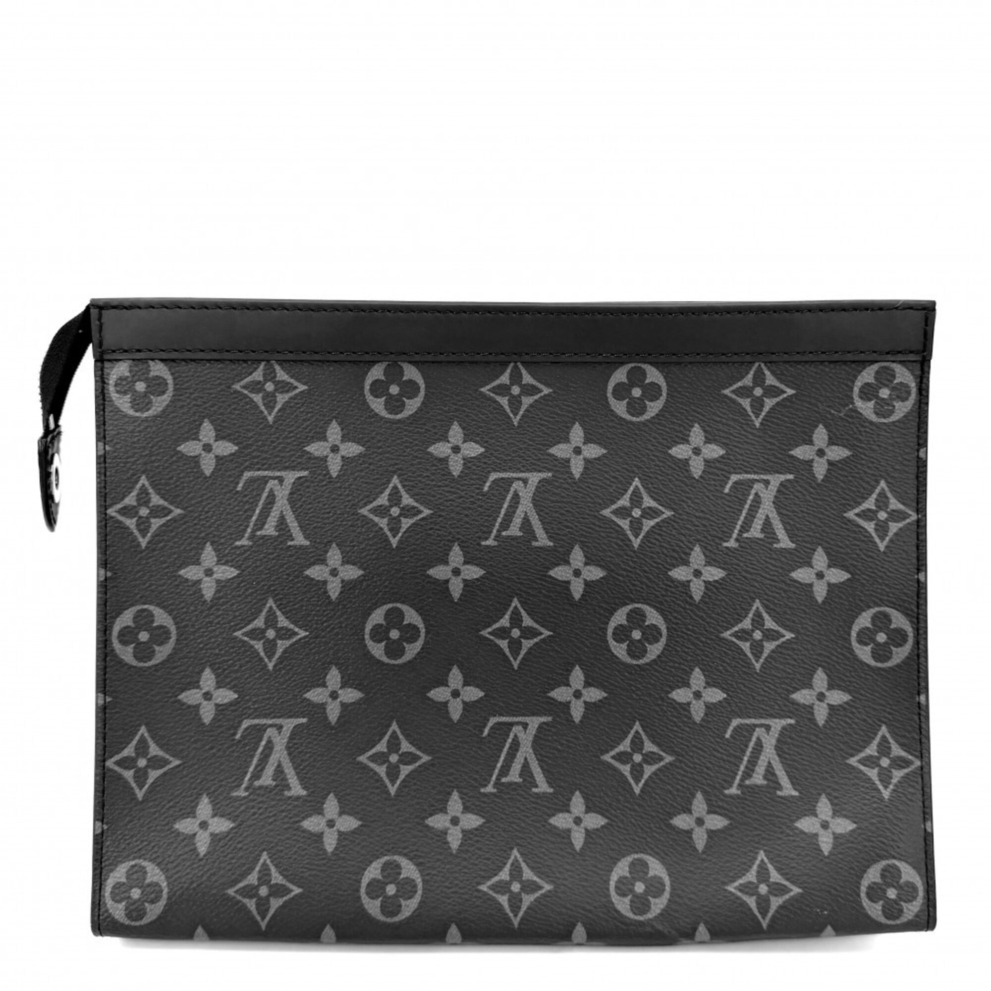 Louis Vuitton Black Monogram Eclipse Clutch Bag (Pre-Owned)
