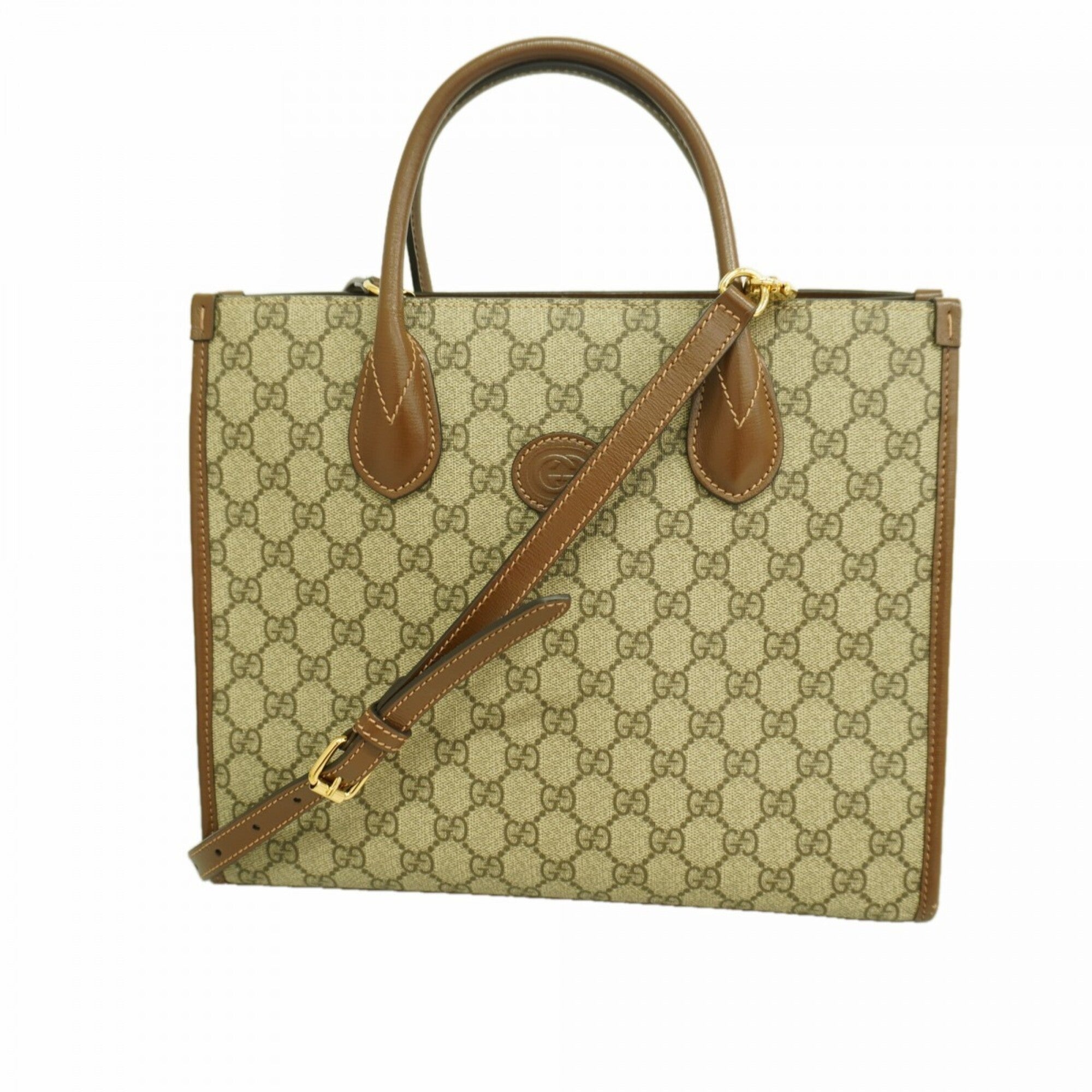 Gucci Brown Pvc Tote Bag (Pre-Owned)