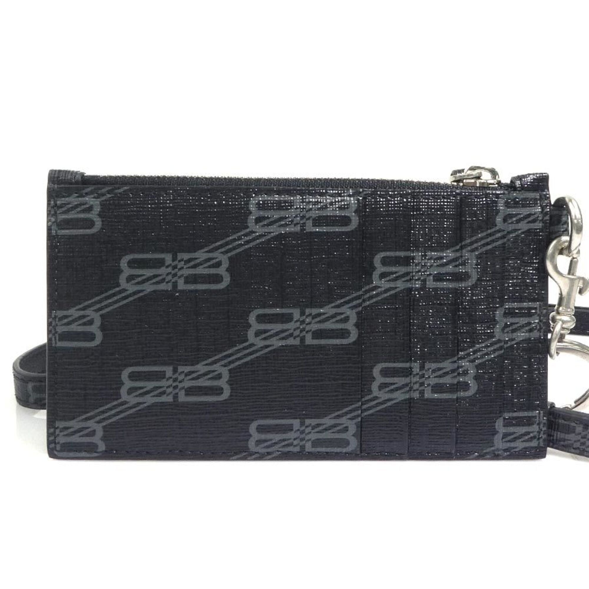 Balenciaga Black Leather Coin Purse/Coin Case (Pre-Owned)