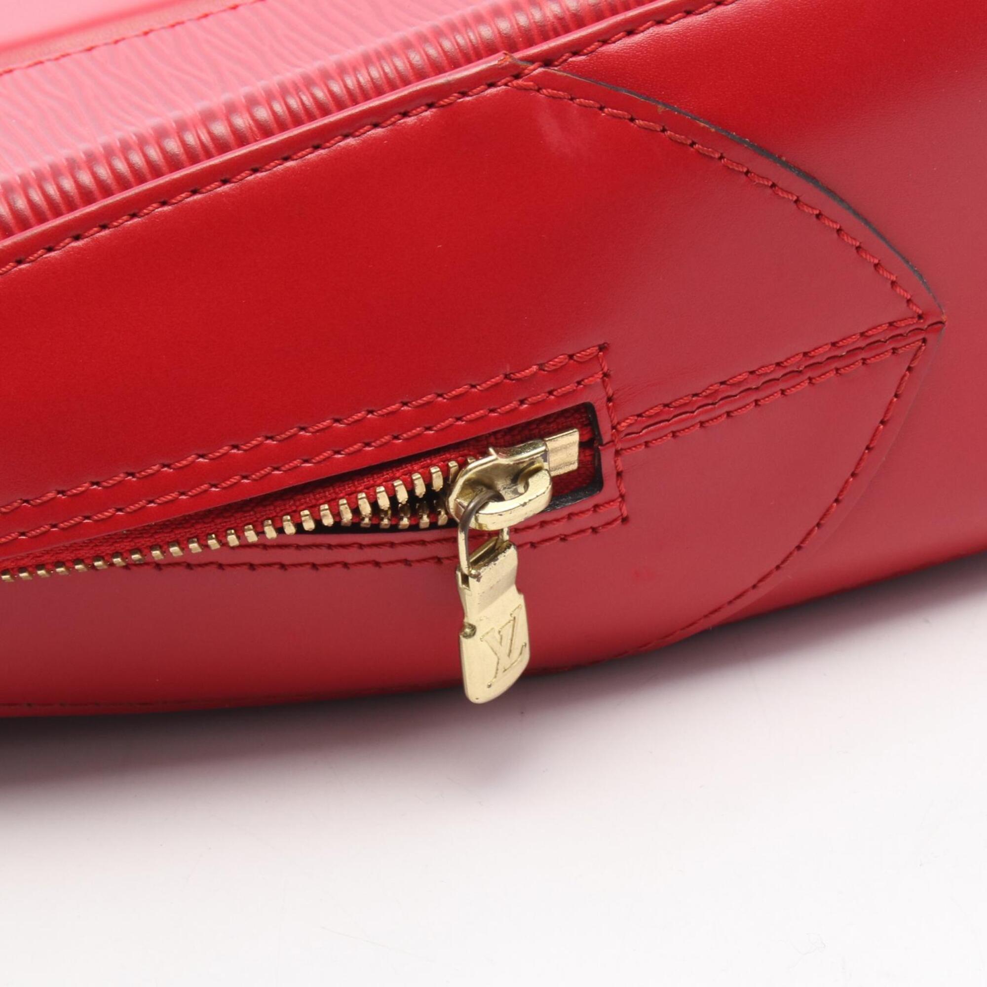 Louis Vuitton Castilian Red Red Color Leather Handbag Shoulder Bag (Pre-Owned)