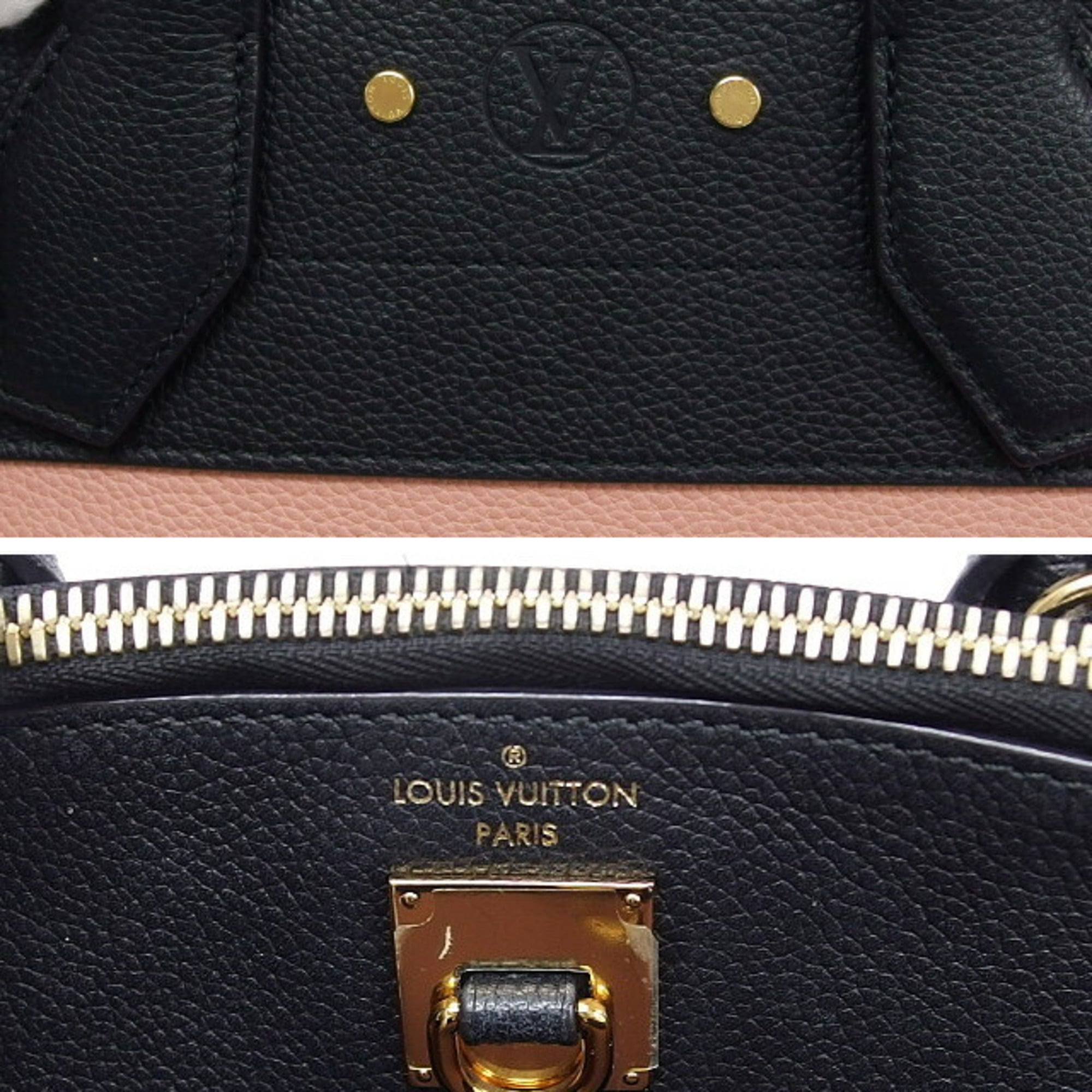 Louis Vuitton Magnolia Noir Leather Handbag Shoulder Bag (Pre-Owned)