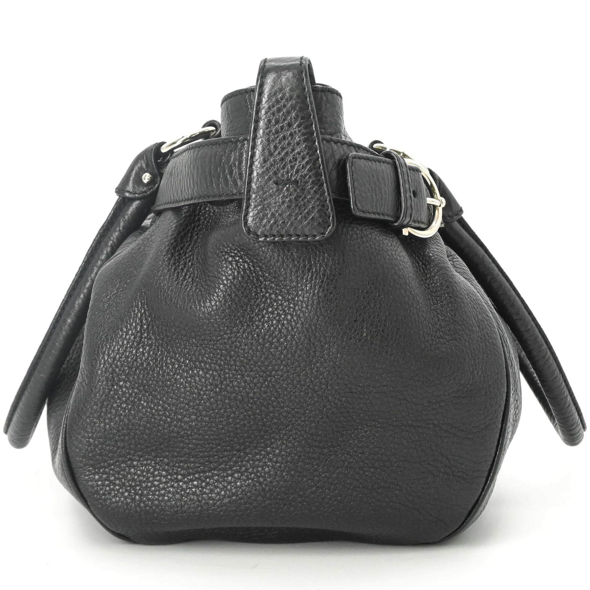 Salvatore Ferragamo Black Leather Handbag (Pre-Owned)