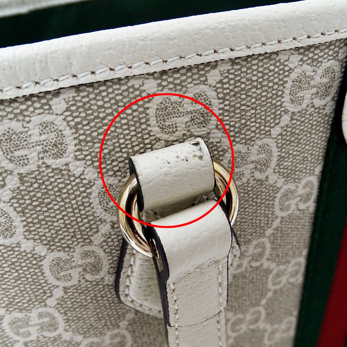 Gucci Beige White Gg Supreme Canvas Handbag Tote Bag (Pre-Owned)