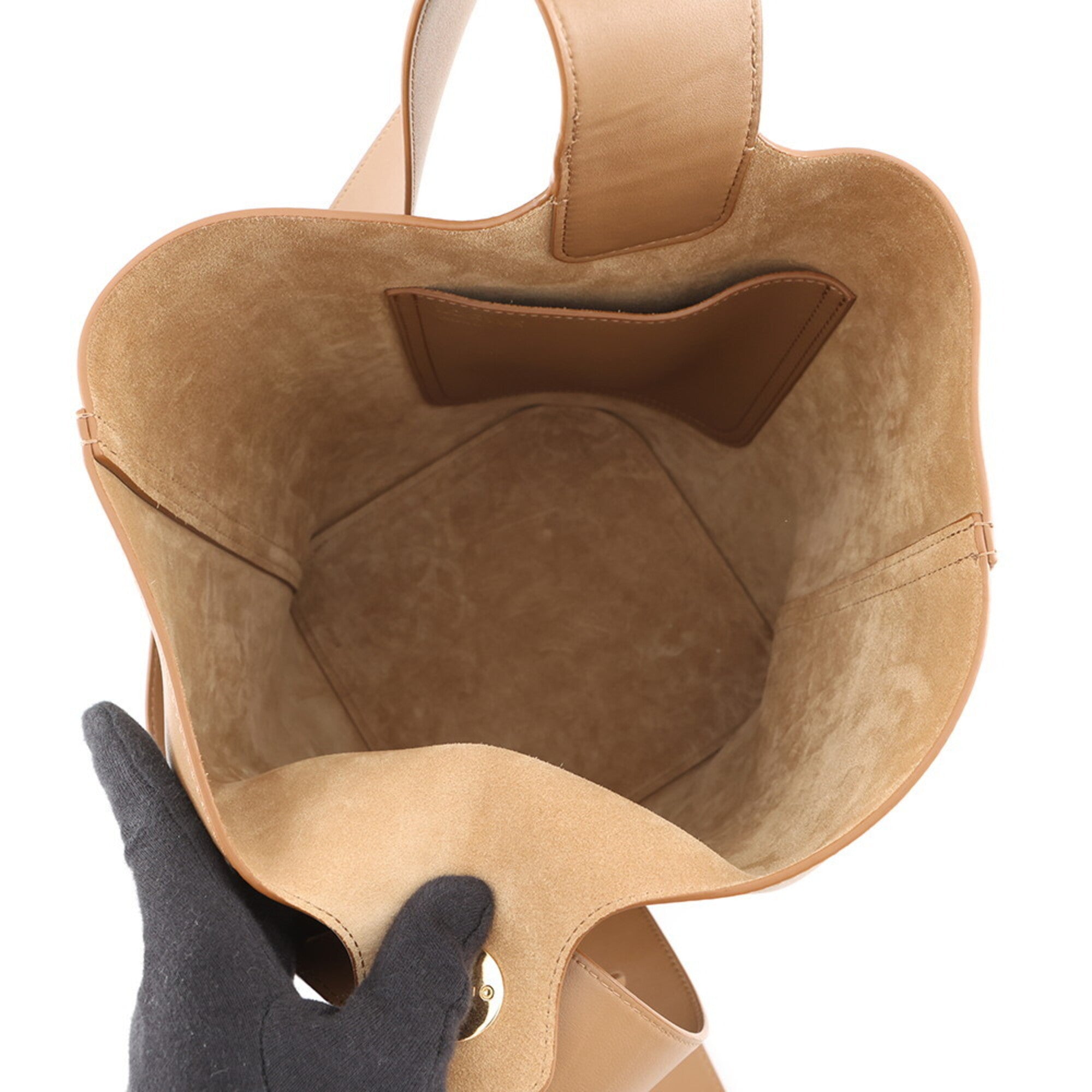 Loewe Beige Brown Leather Handbag Tote Bag (Pre-Owned)