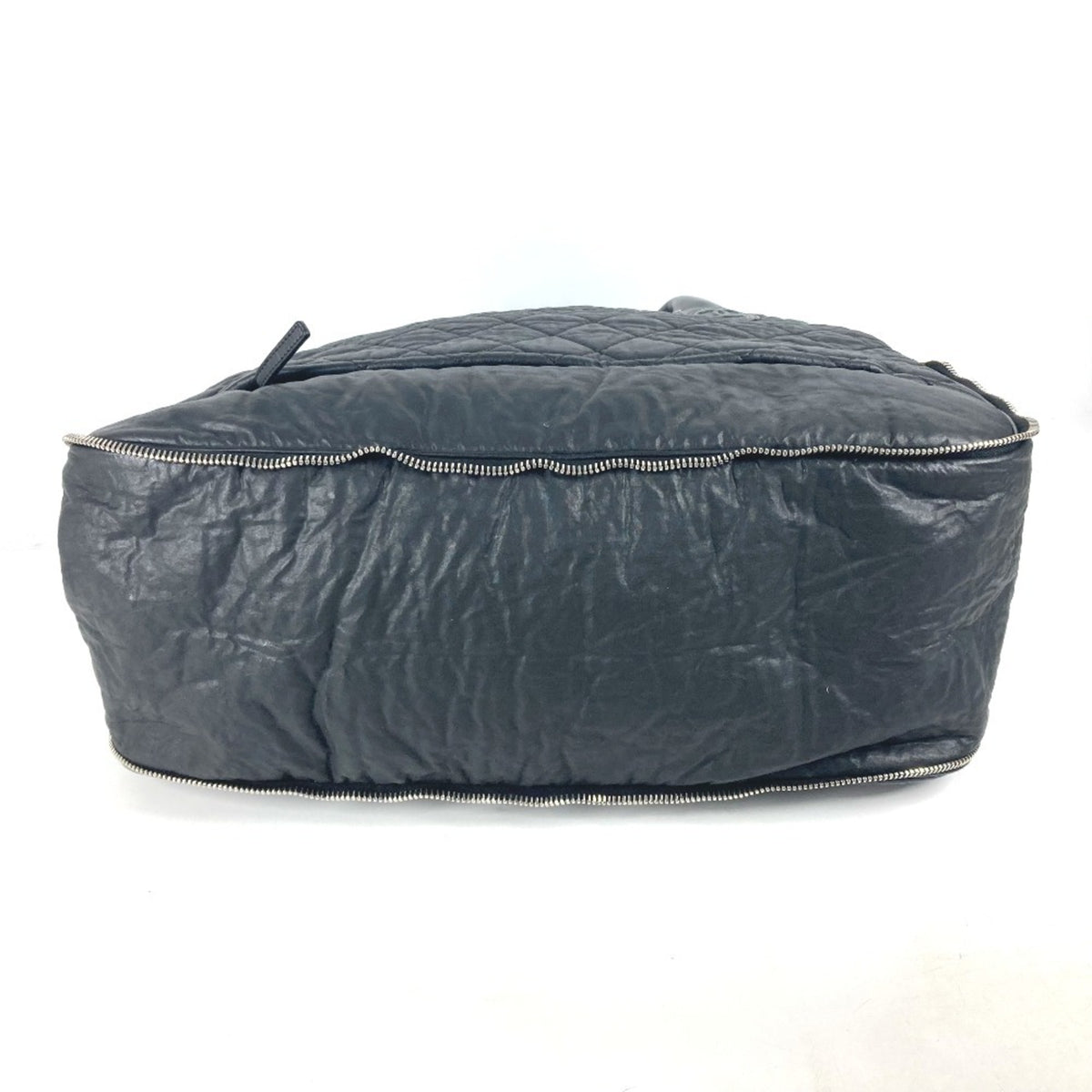Chanel Black Coated Canvas Boston Bag Shoulder Bag Tote Bag (Pre-Owned)