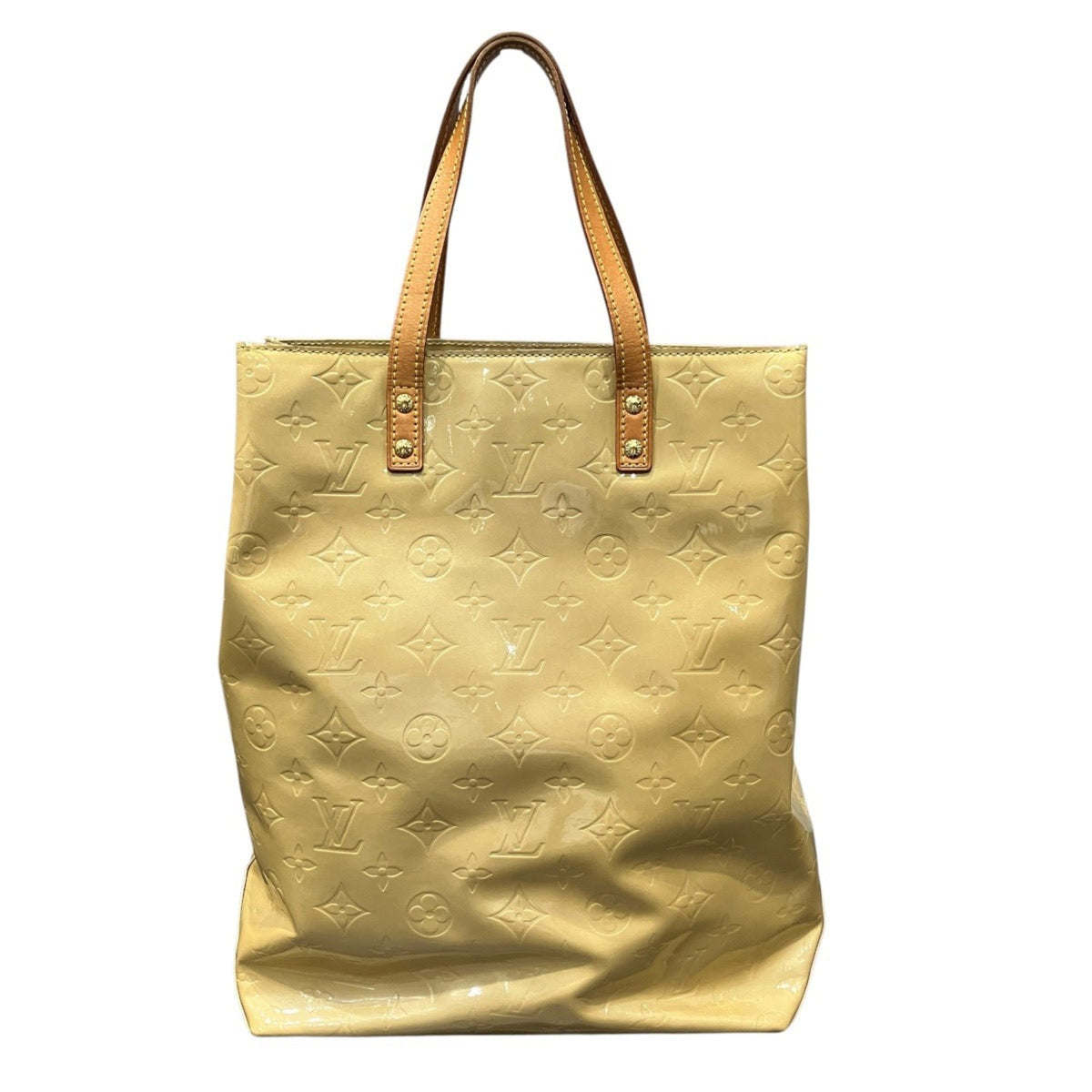 Louis Vuitton Beige Patent Leather Handbag (Pre-Owned)