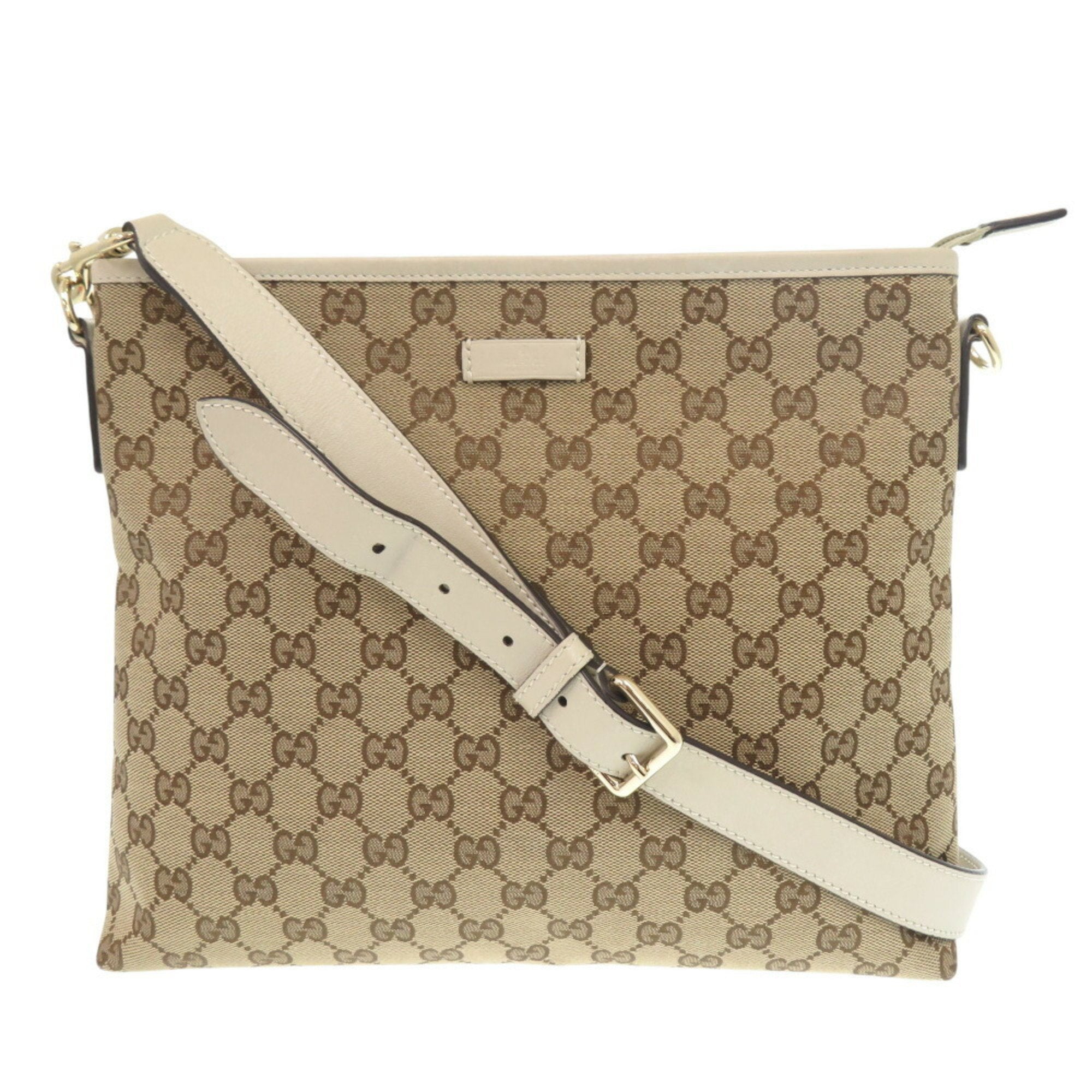 Gucci Beige Gg Canvas Shoulder Bag (Pre-Owned)