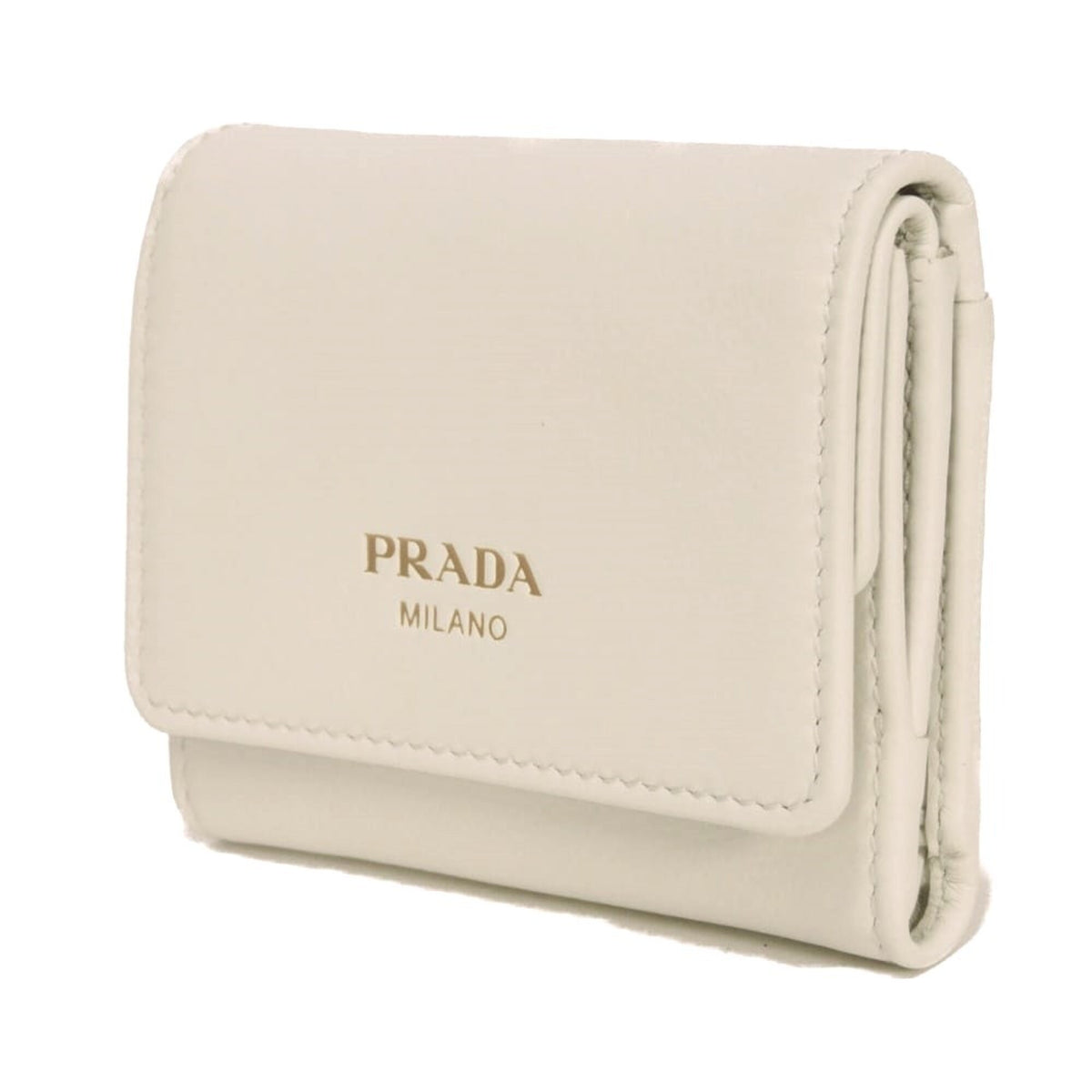 Prada White Wallet (Tri-Fold) (Pre-Owned)