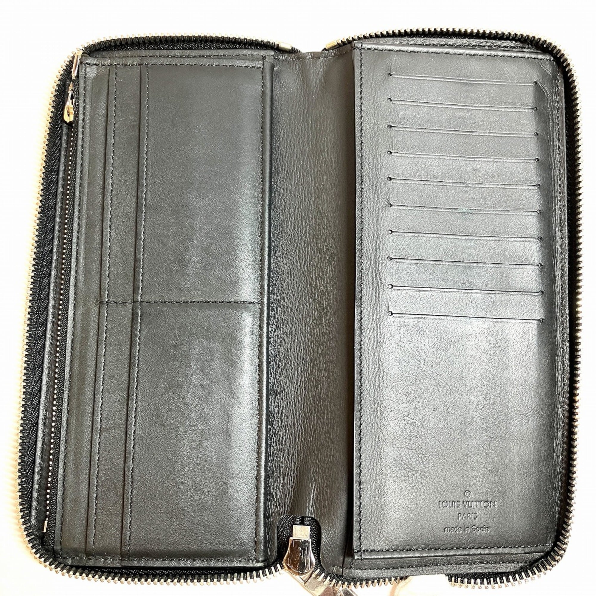 Louis Vuitton Black Leather Coin Purse/Coin Case (Pre-Owned)