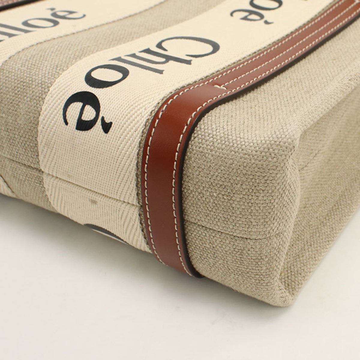 Chloé Beige Linen Tote Bag (Pre-Owned)