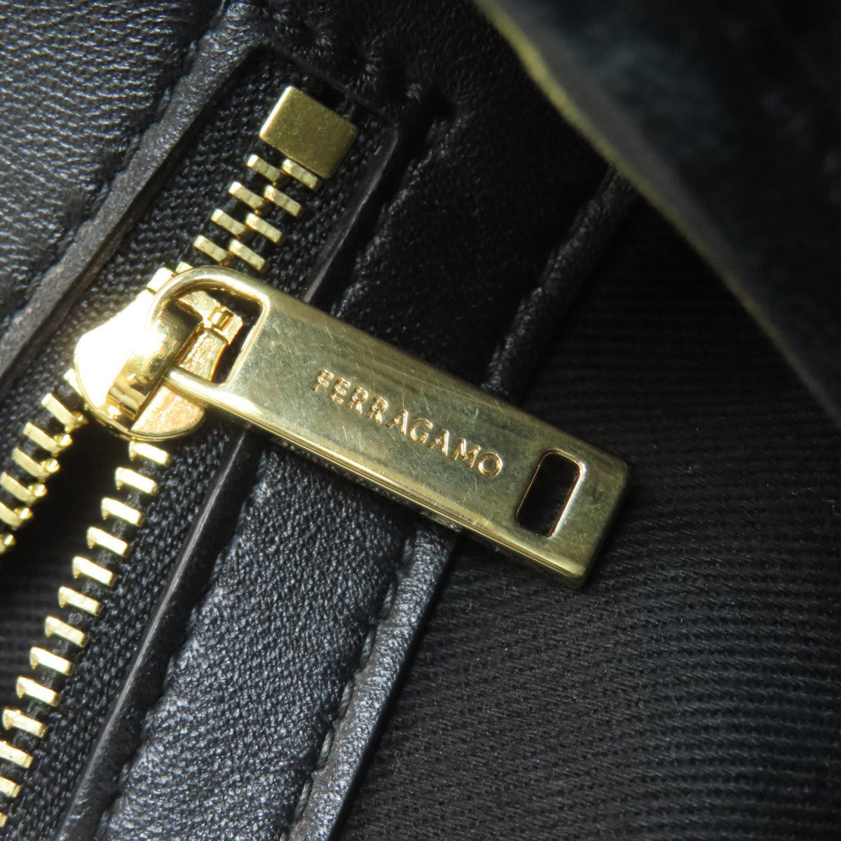 Salvatore Ferragamo Black Canvas Tote Bag (Pre-Owned)