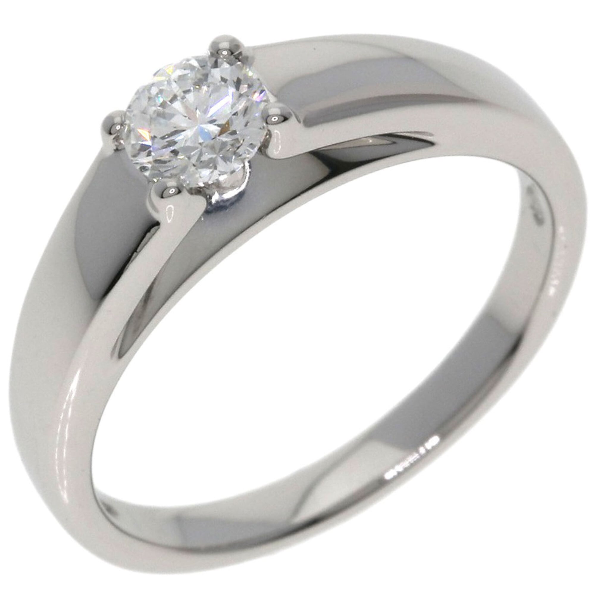 Bvlgari Silver Platinum 950 Band Ring (Pre-Owned)