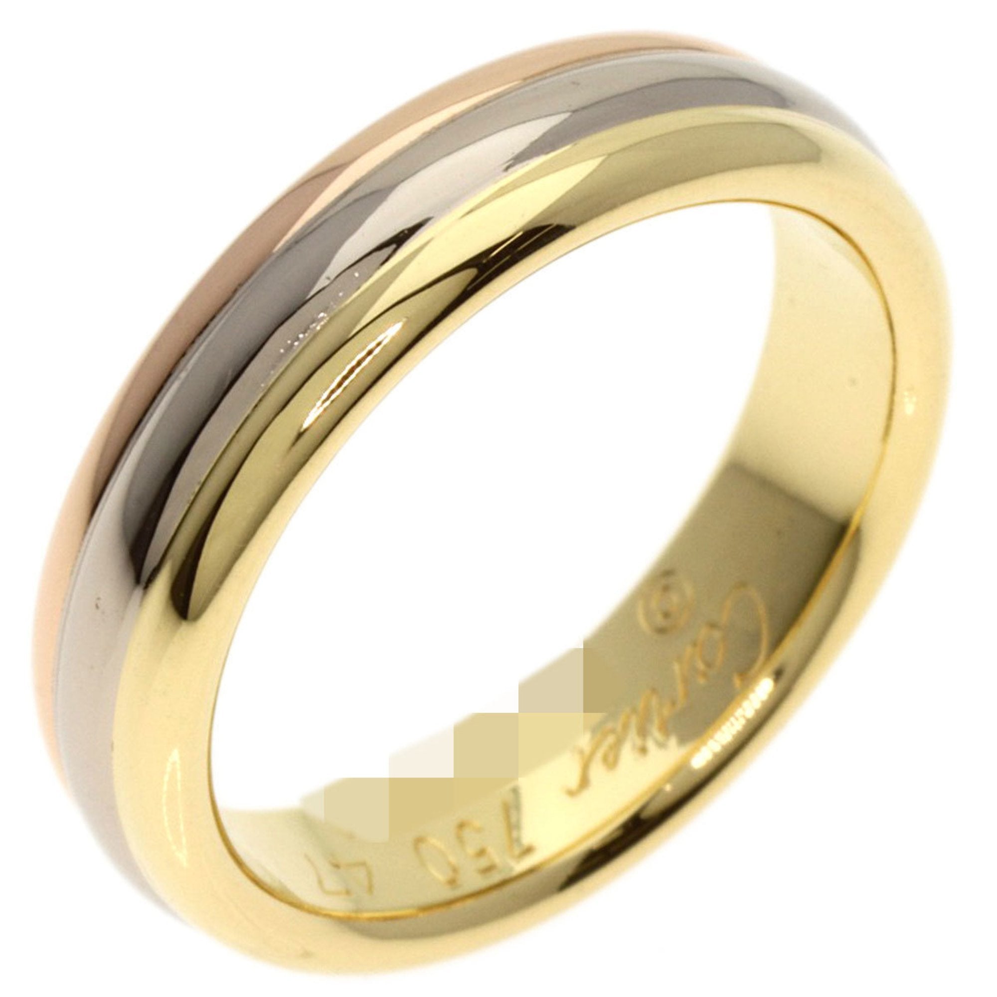 Cartier Pink Gold White Gold Yellow Gold Band Ring (Pre-Owned)