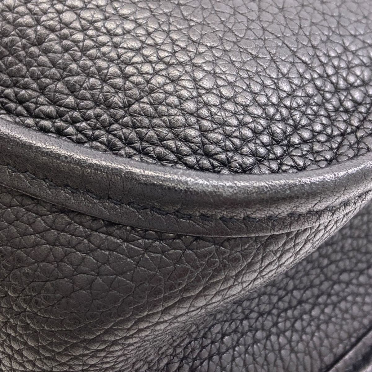Hermes Black Taurillon Clemence Leather Shoulder Bag (Pre-Owned)