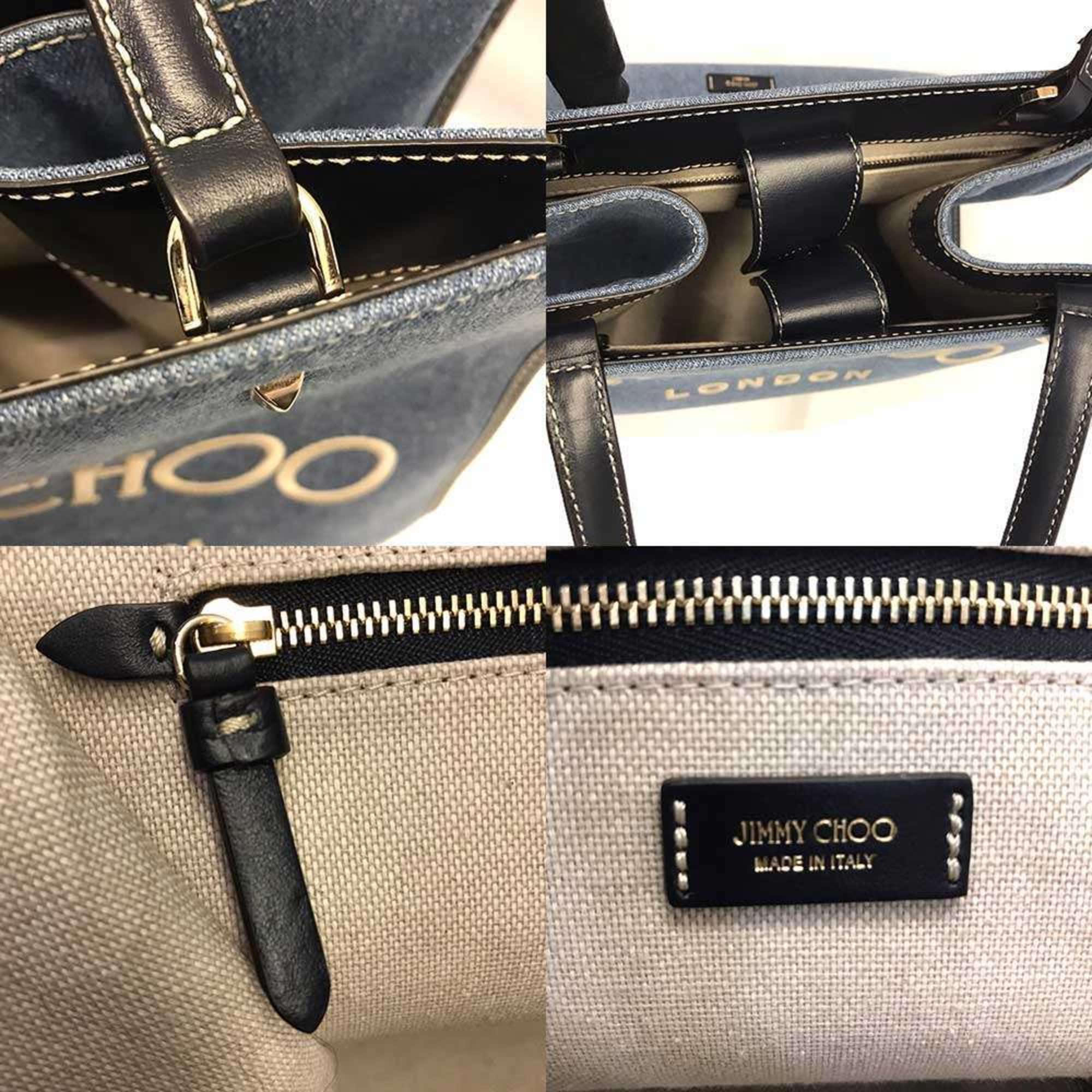 Jimmy Choo Denim Leather Tote Bag (Pre-Owned)