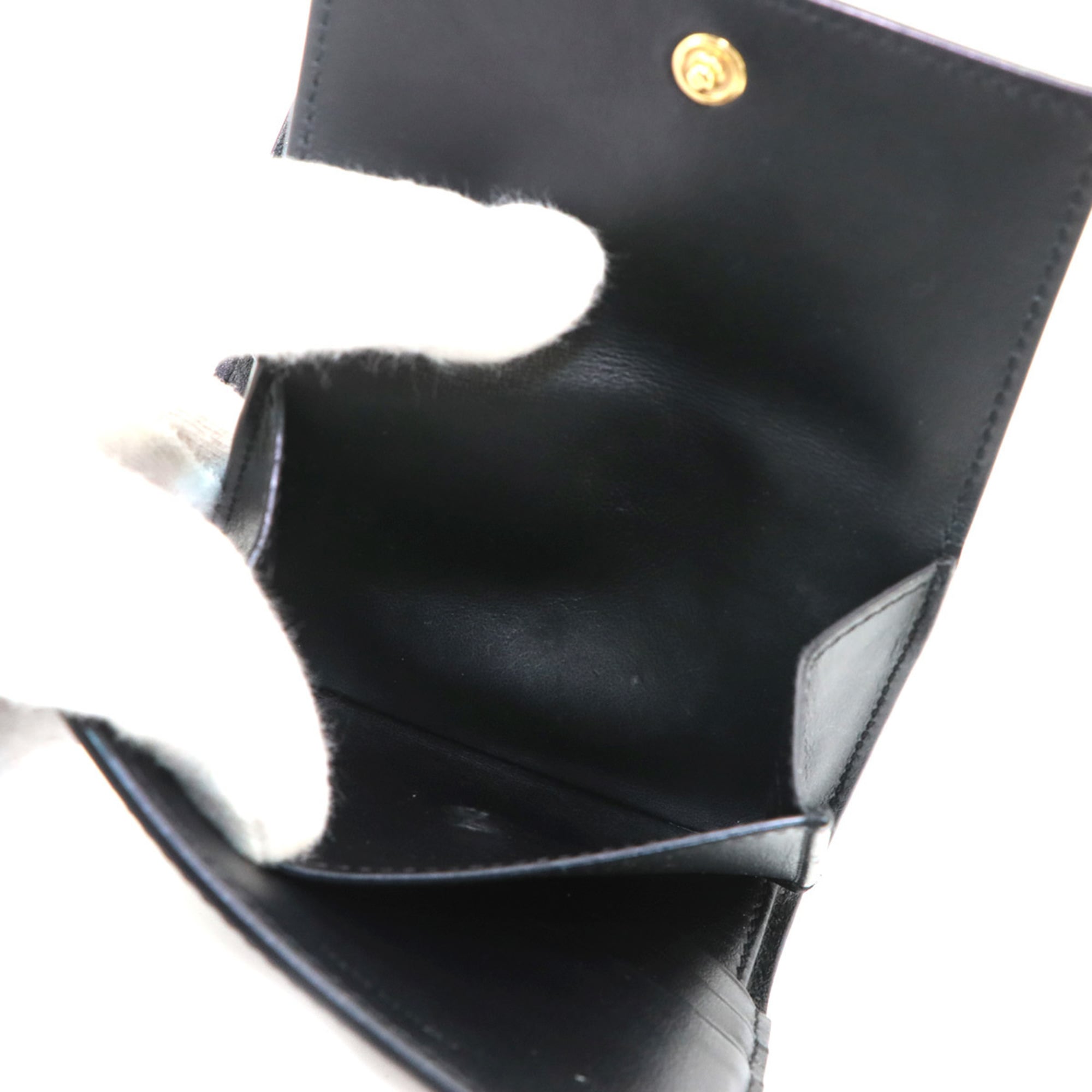 Celine Black Leather Wallet (Tri-Fold) (Pre-Owned)