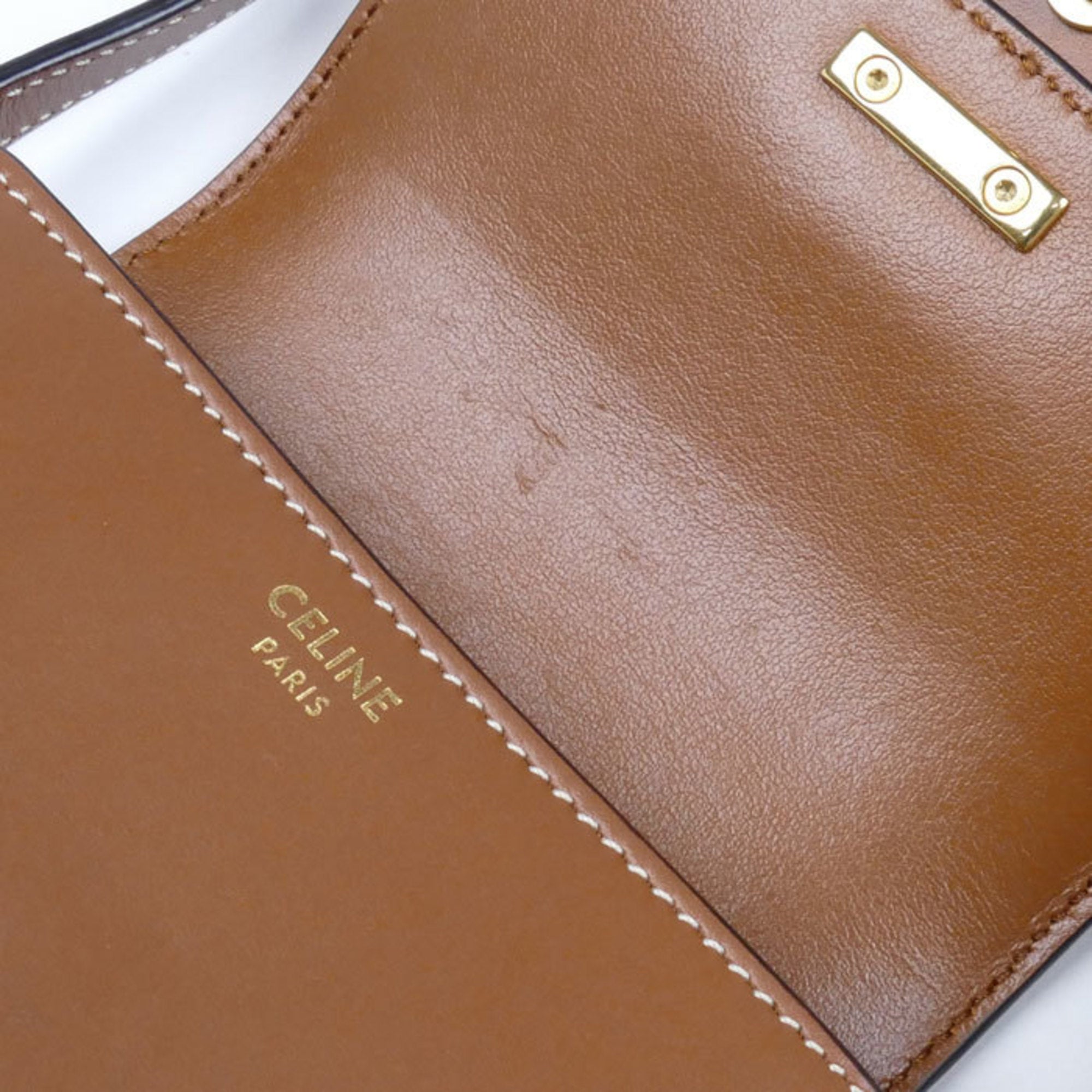 Celine Brown Leather Shoulder Bag (Pre-Owned)