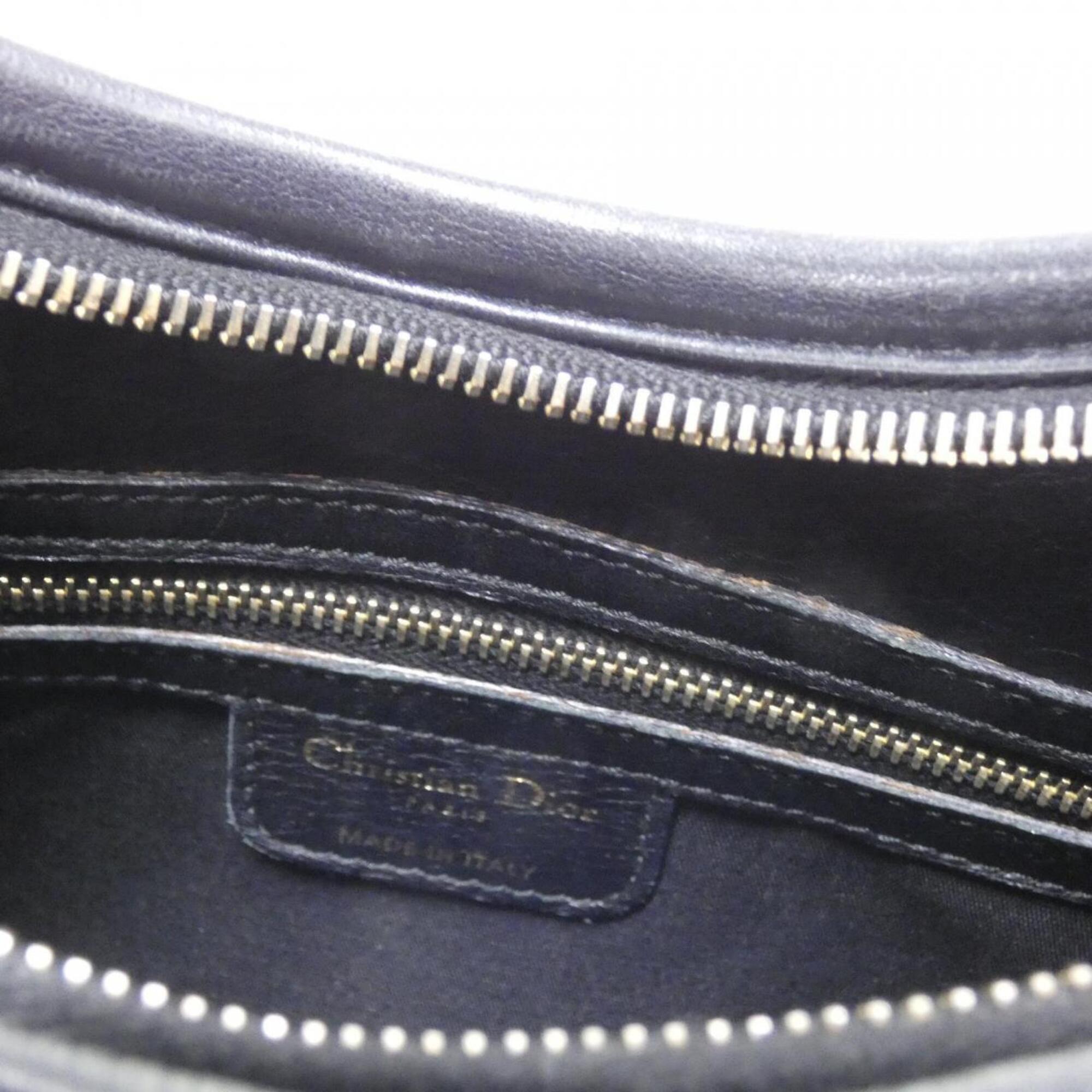 Christian Dior Black Leather Shoulder Bag (Pre-Owned)