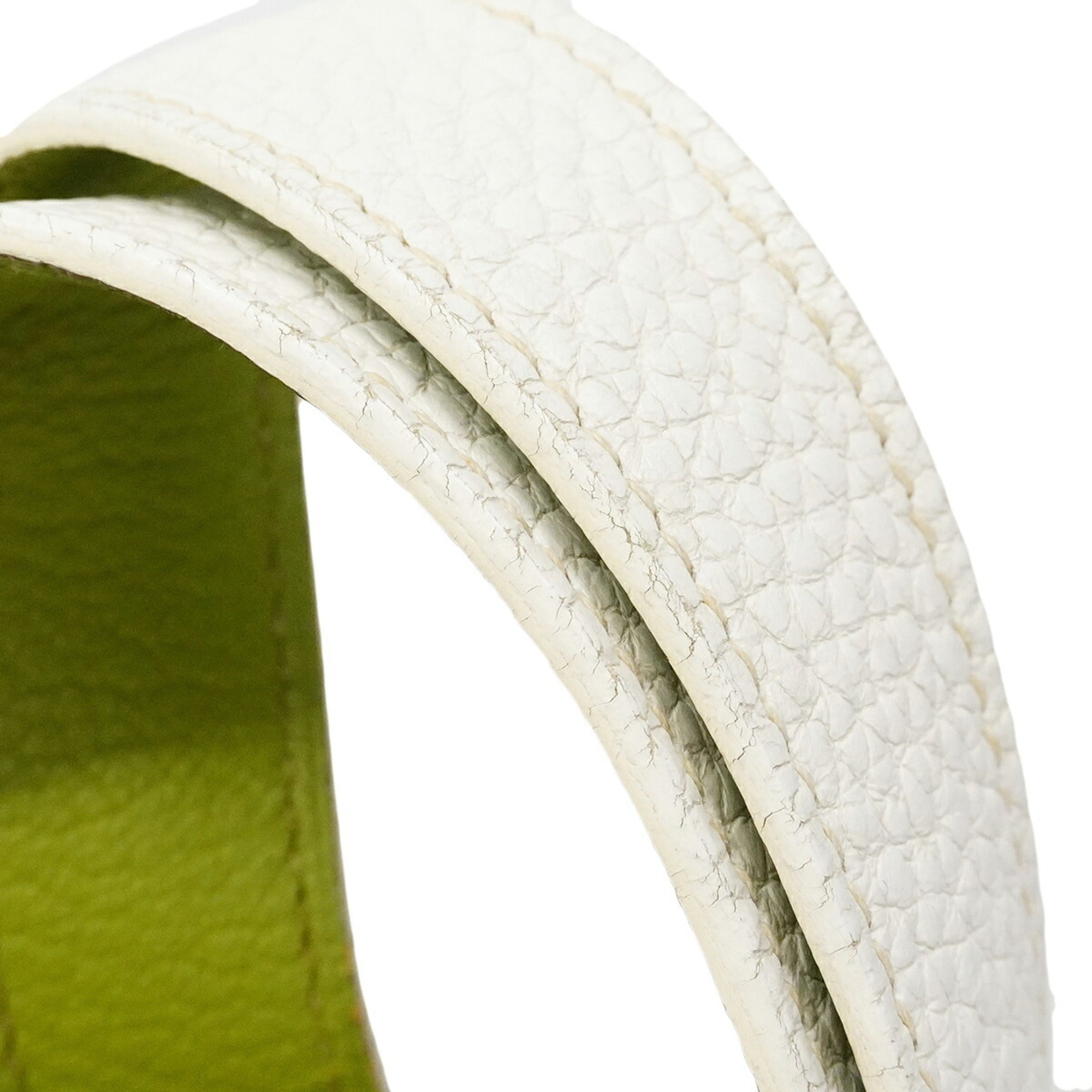 Hermes Anis Green White Taurillon Clemence Leather Handbag (Pre-Owned)