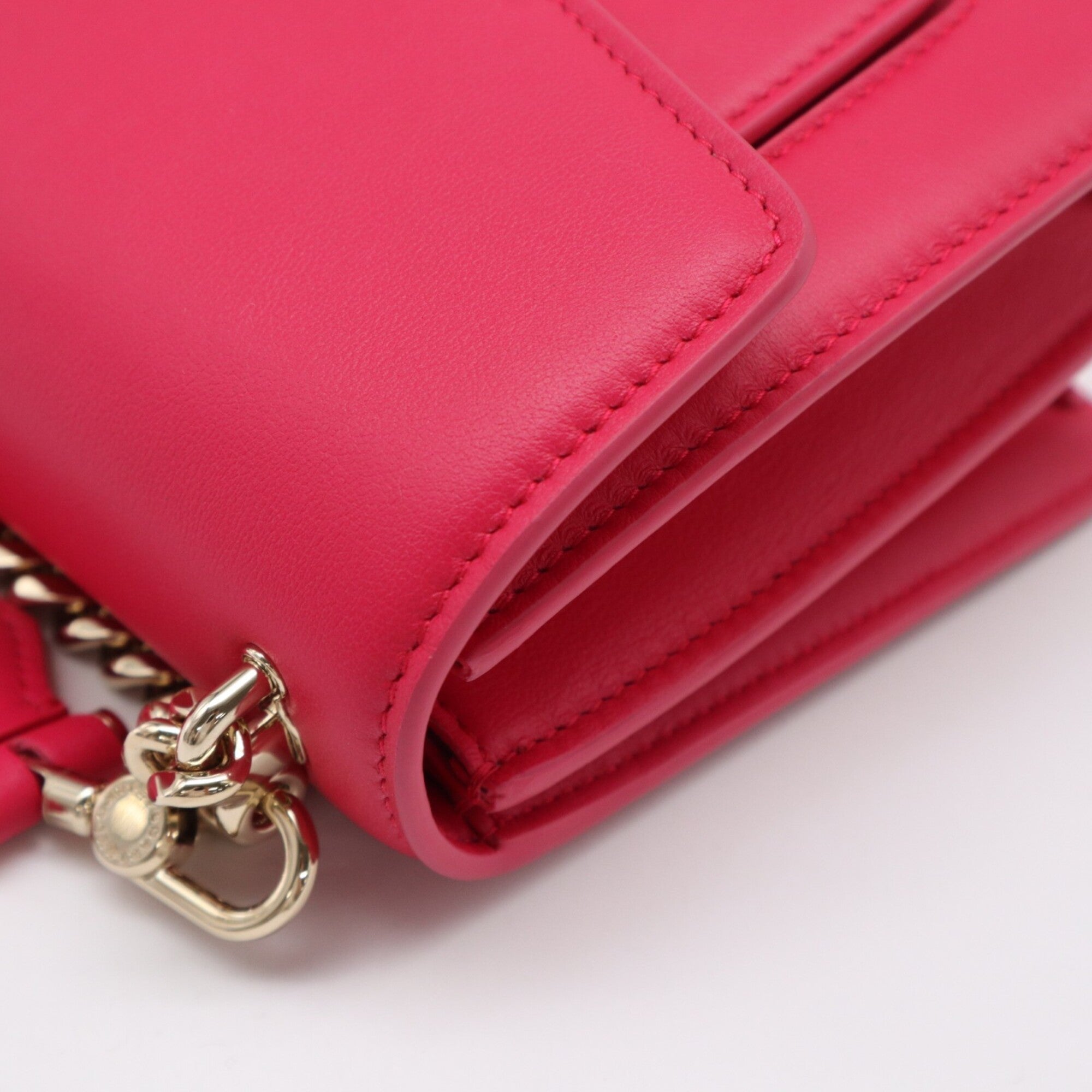 Bvlgari Pink Leather Handbag Shoulder Bag (Pre-Owned)